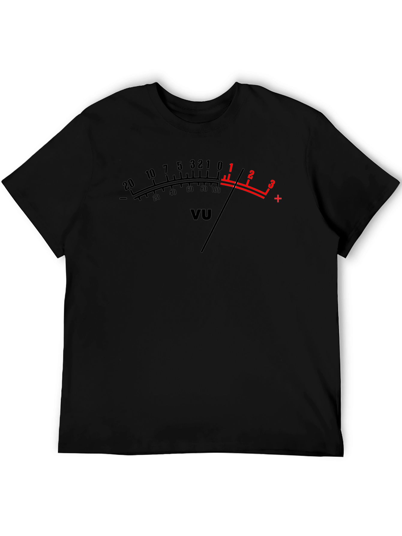 VU Meter Graphic T-Shirt - Black Audio Tee