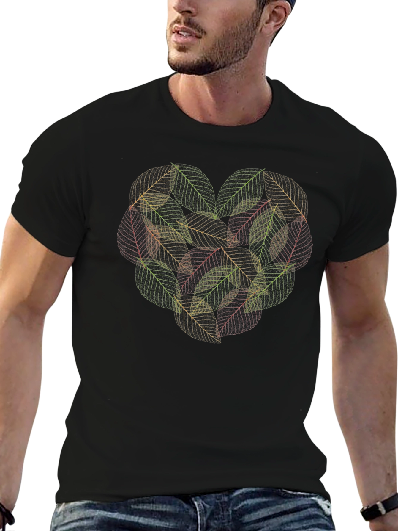 Leaf Heart Graphic Tee - Stylish & Unique
