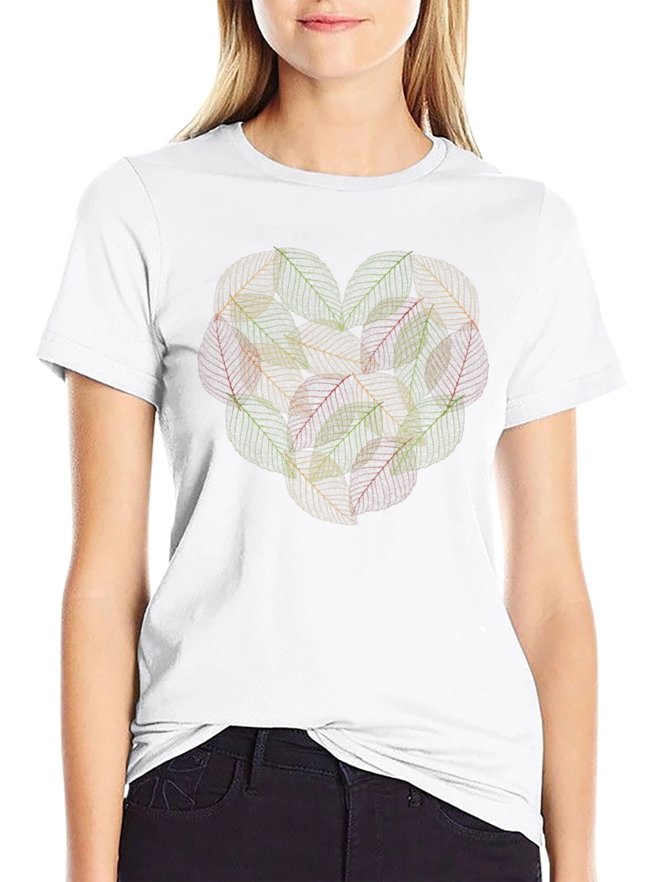 Leaf Heart Graphic Tee - Stylish & Unique