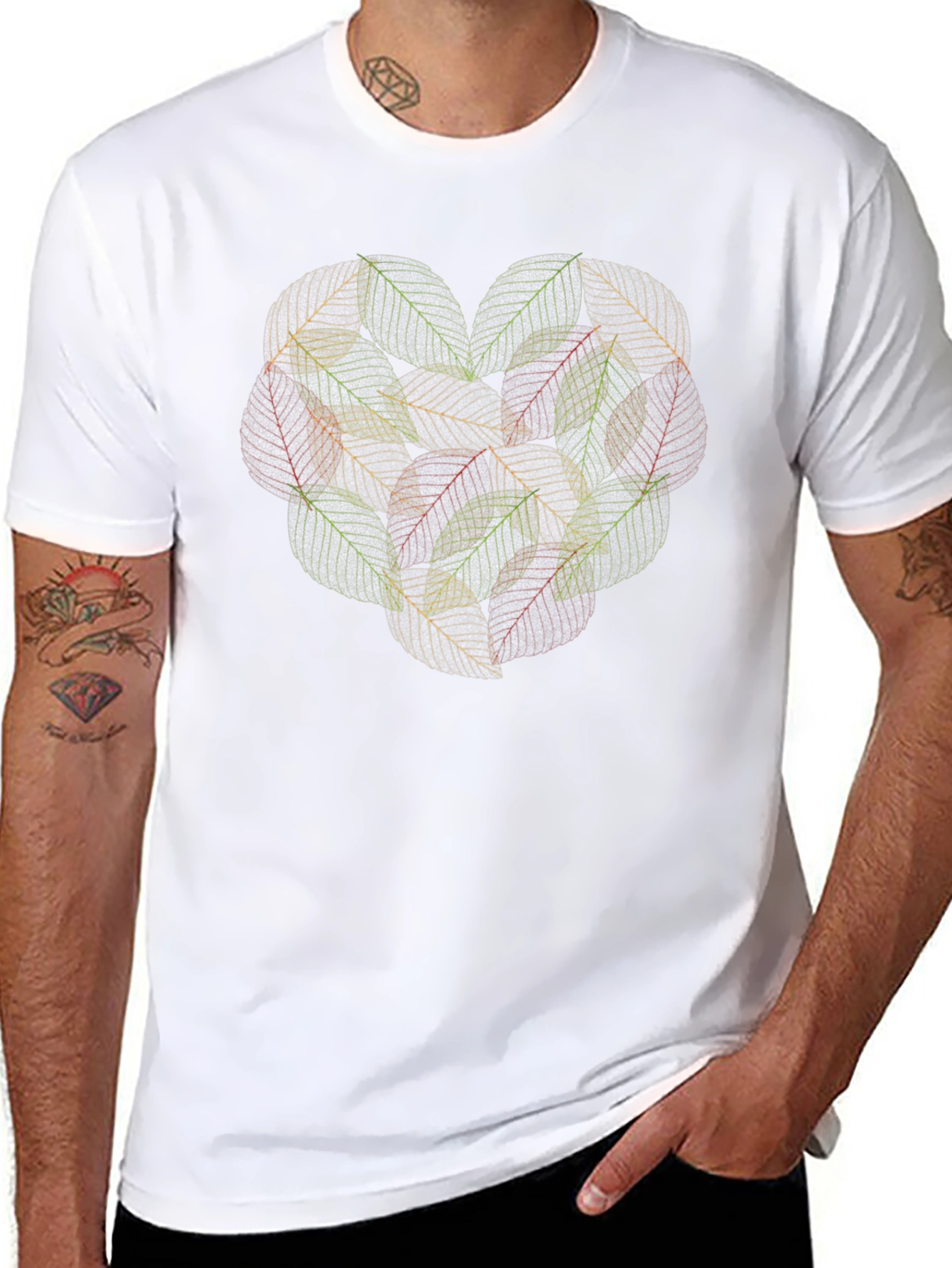 Leaf Heart Graphic Tee - Stylish & Unique