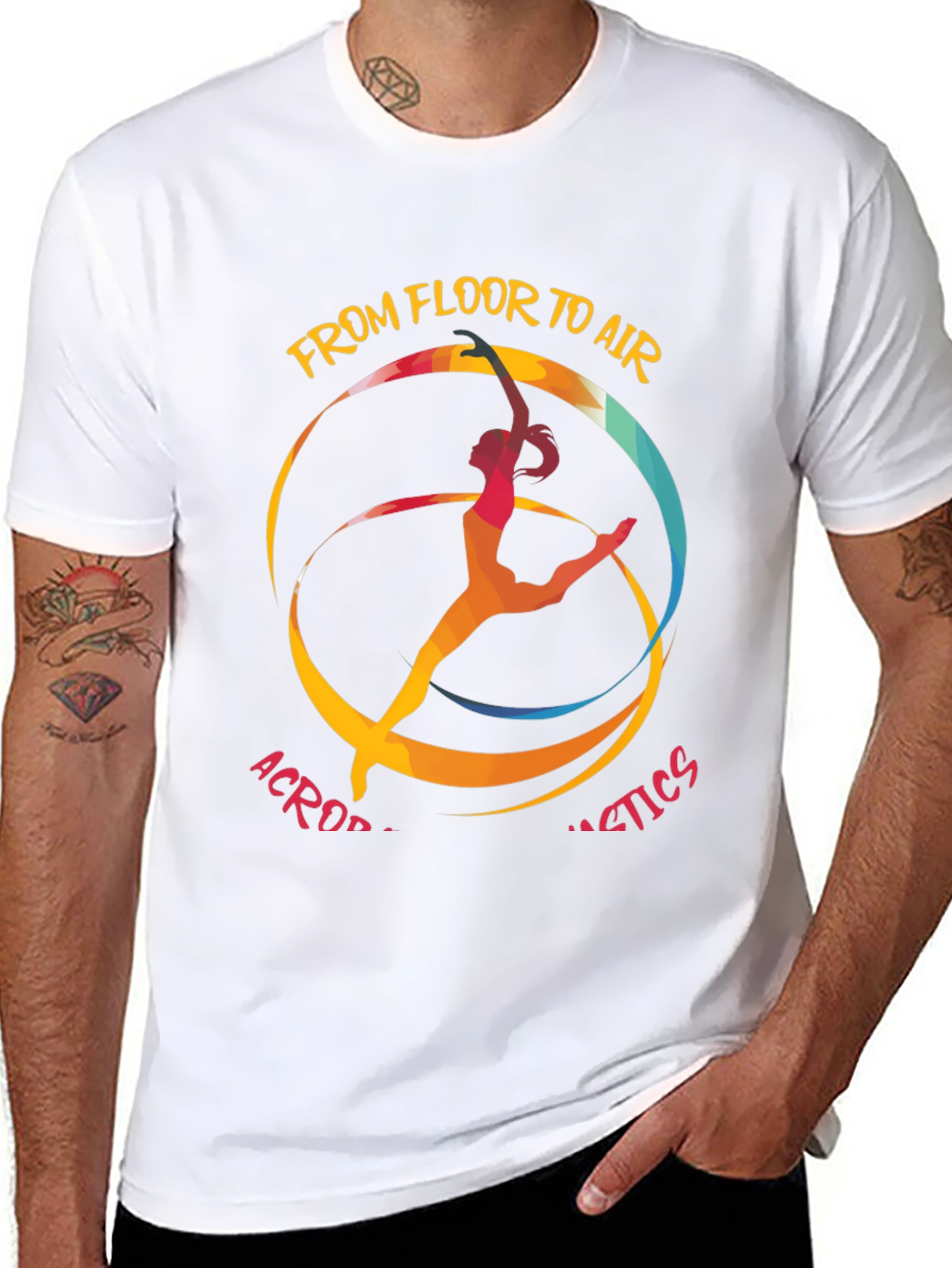 Acrobatics T-Shirt: From Floor to Air Graphic Tee