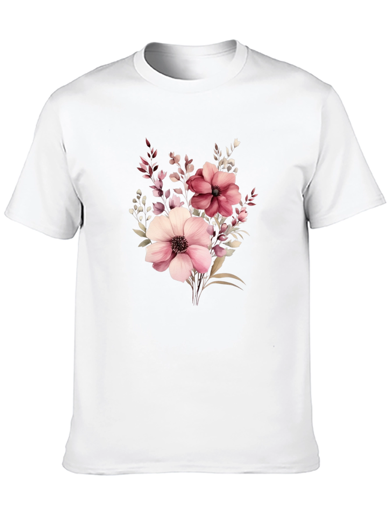 Floral Print Black T-Shirt