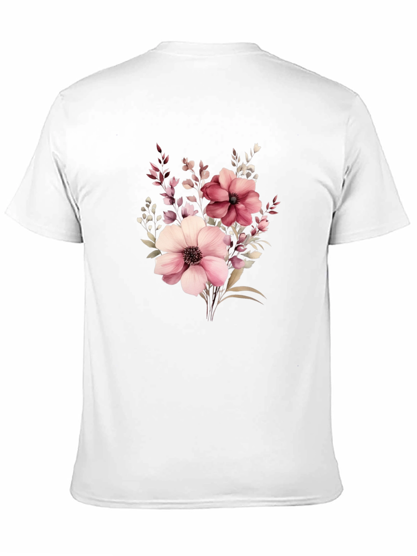 Floral Print Black T-Shirt