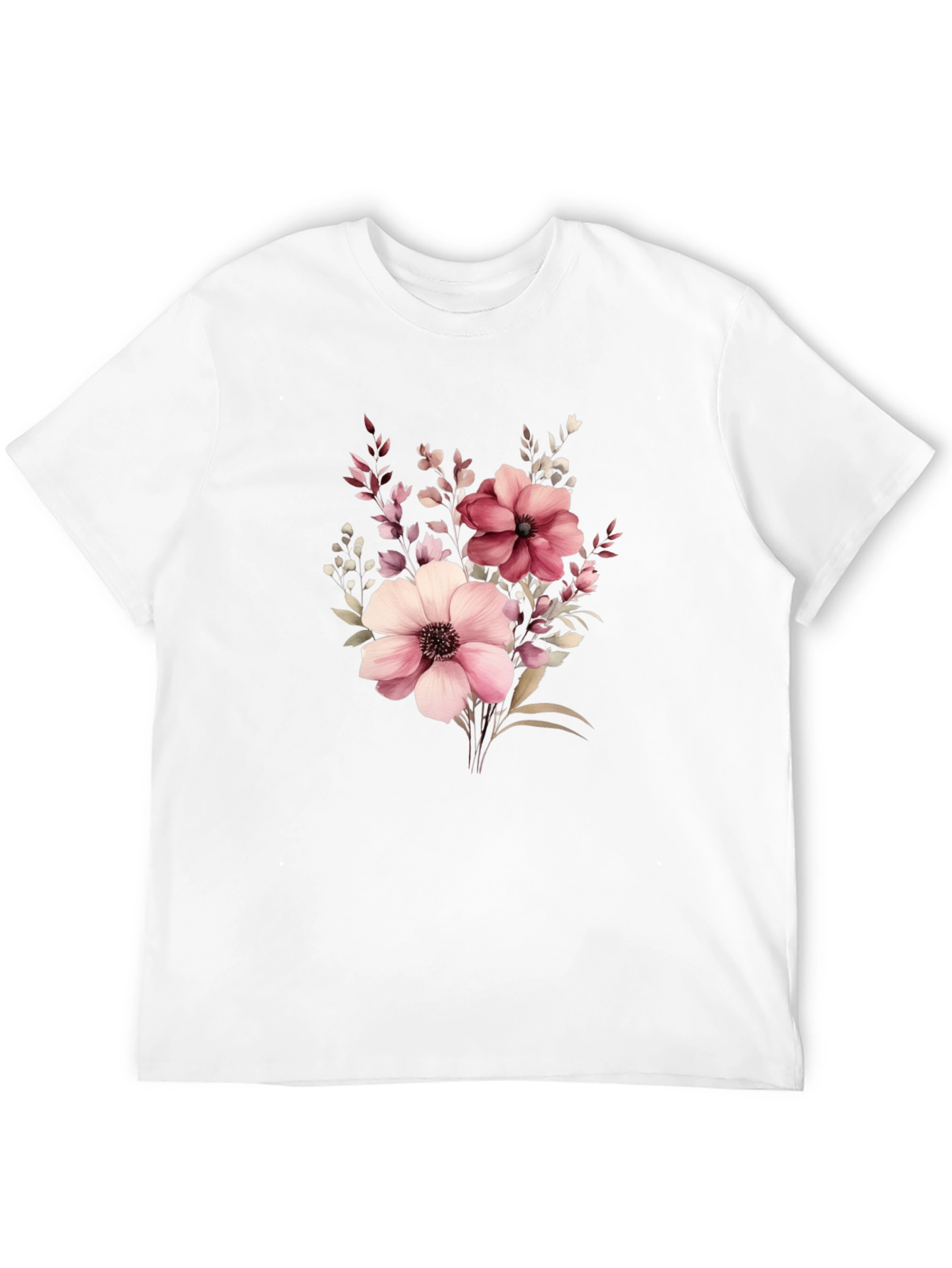 Floral Print Black T-Shirt