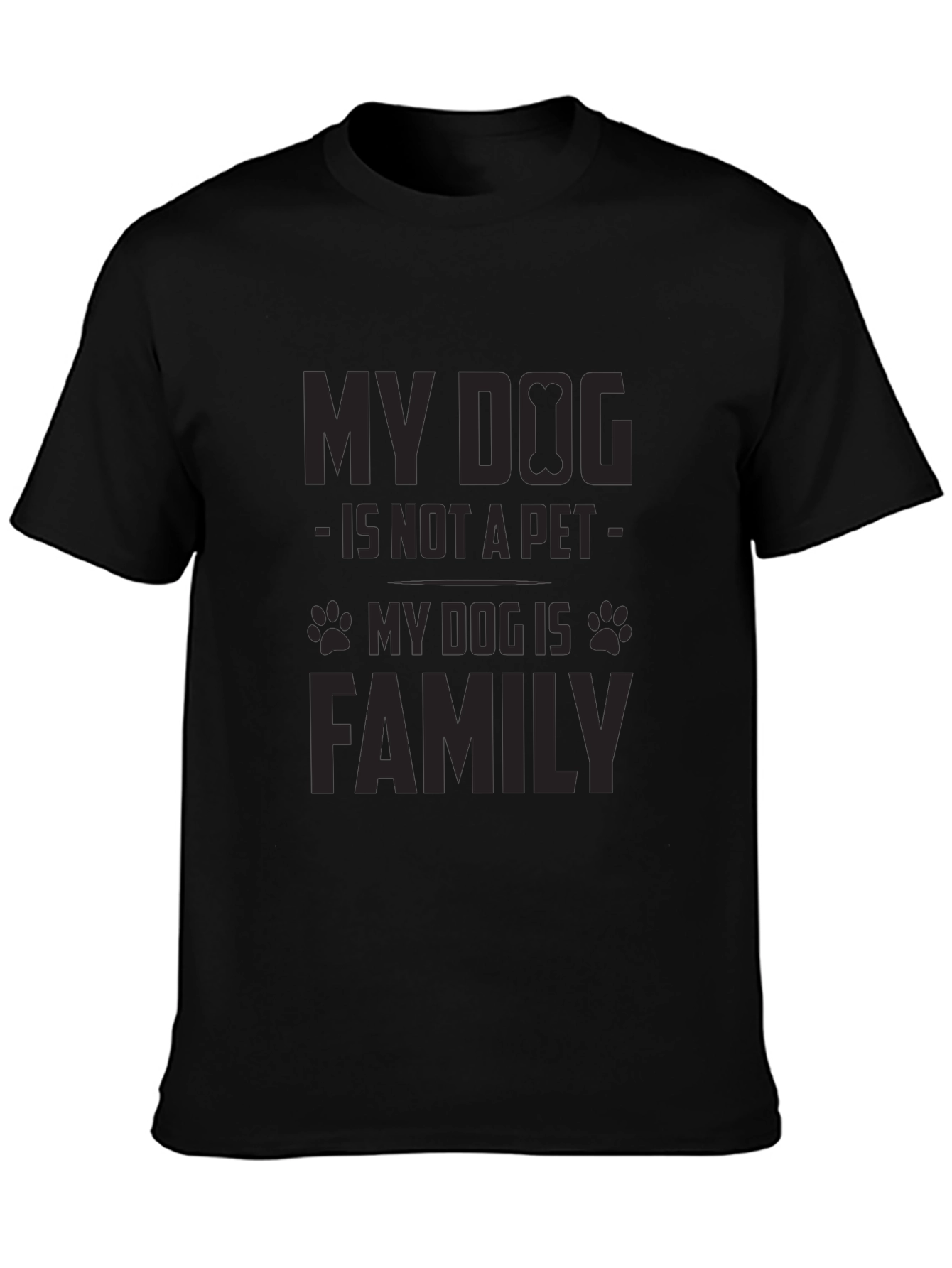 My Dog is Family Black Graphic Tee