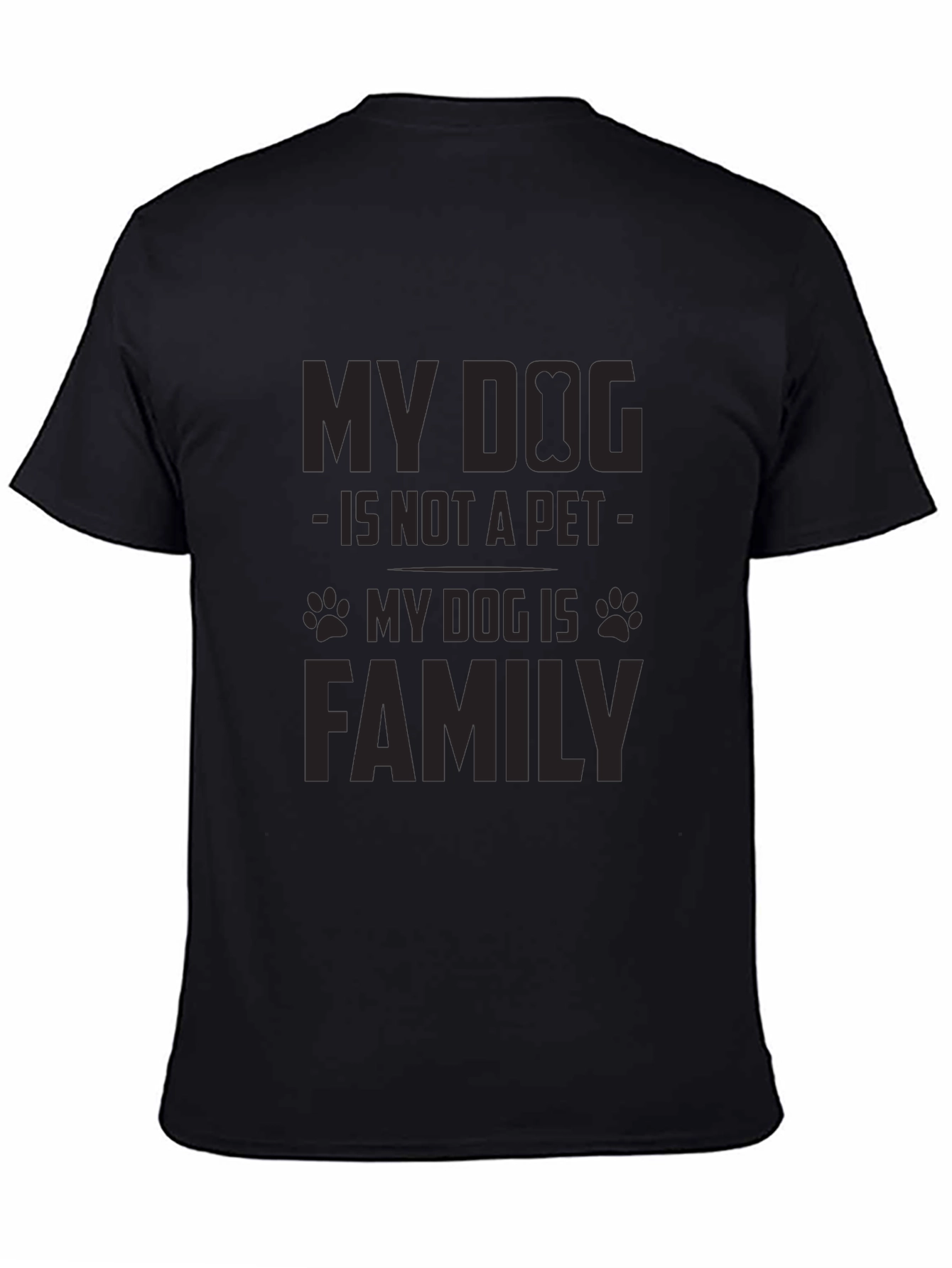 My Dog is Family Black Graphic Tee