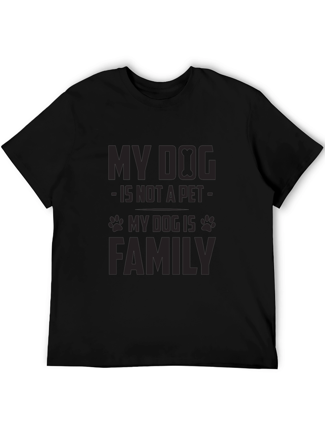 My Dog is Family Black Graphic Tee