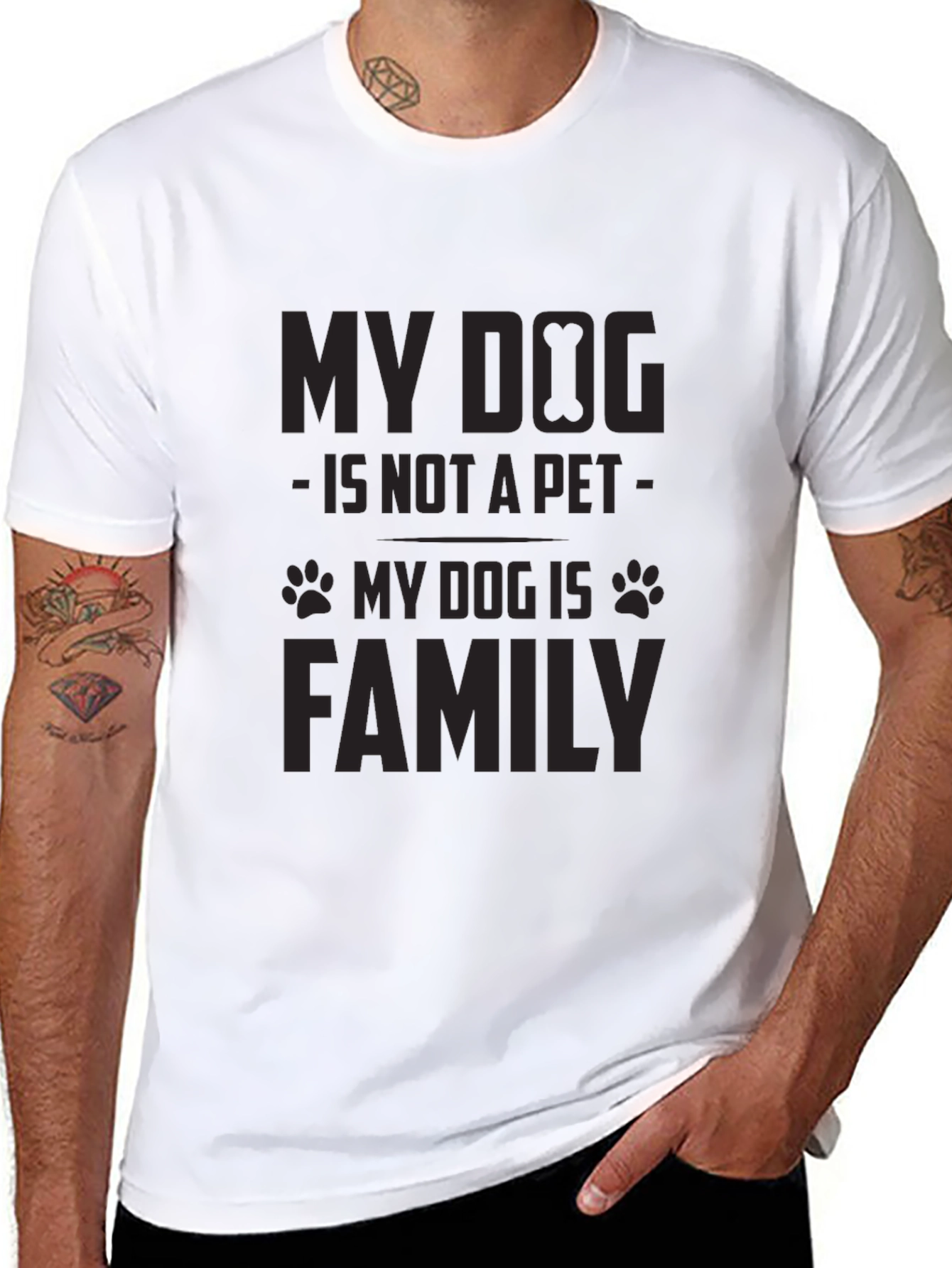 My Dog is Family Black Graphic Tee