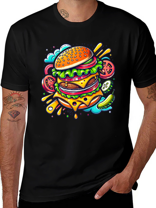 Burger Graphic Tee - Stylish Comfort