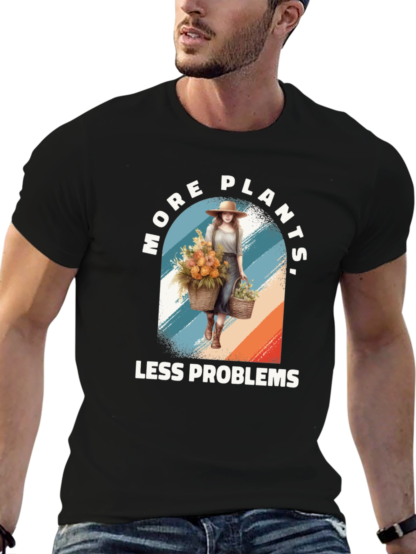 More Plants Less Problems Graphic Tee