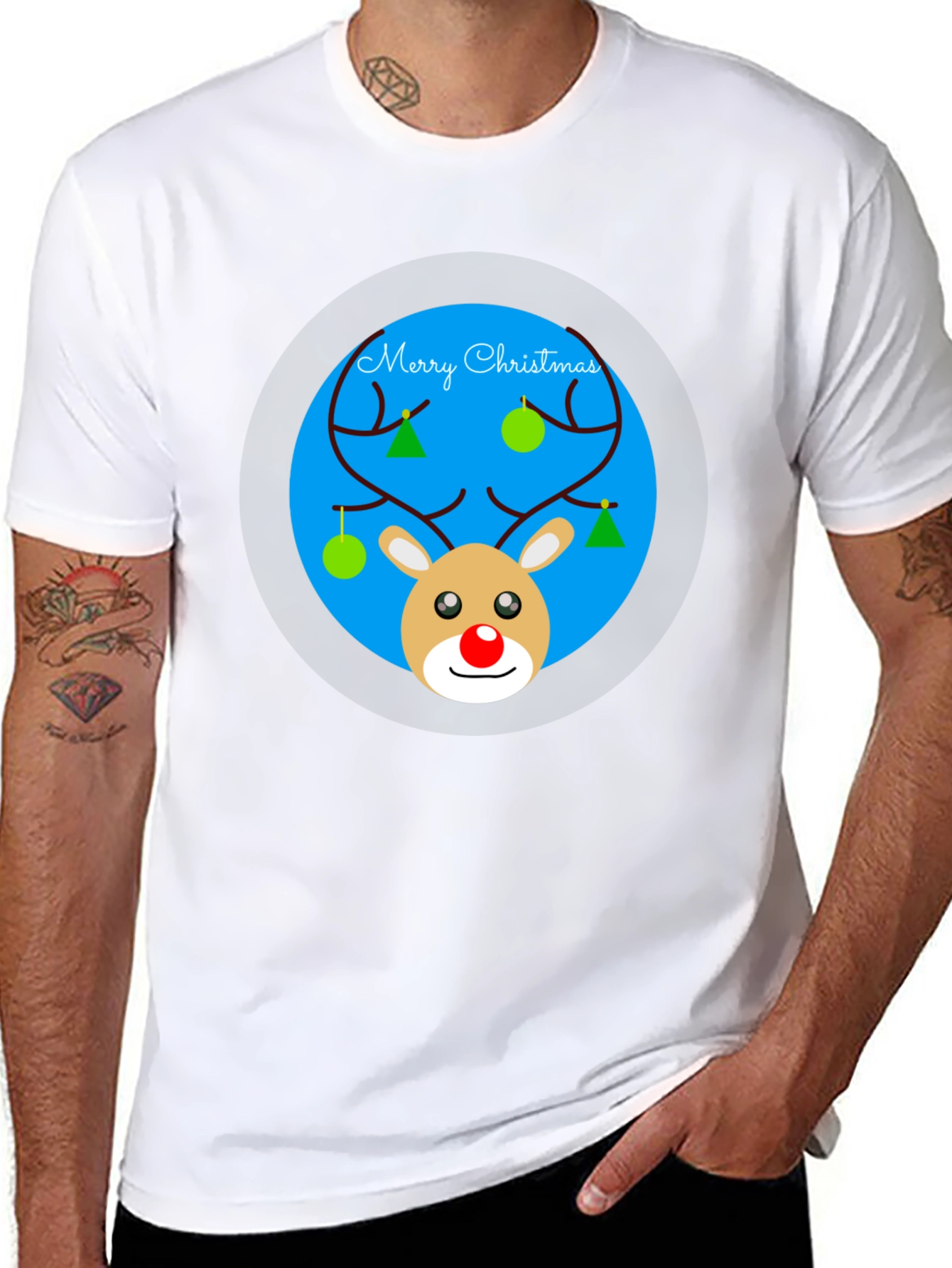 Festive Christmas Reindeer T-Shirt