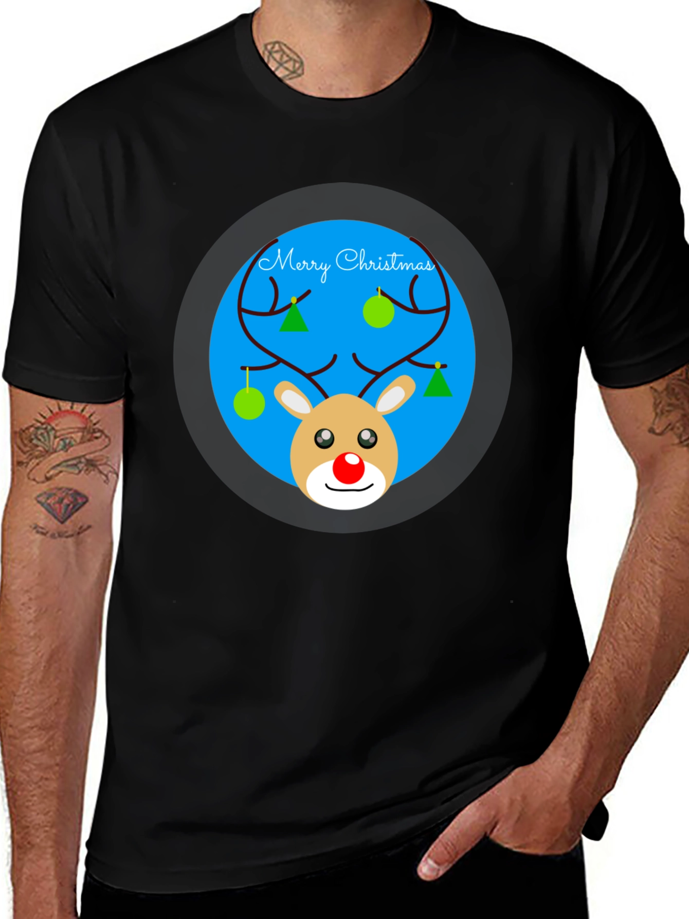 Festive Christmas Reindeer T-Shirt