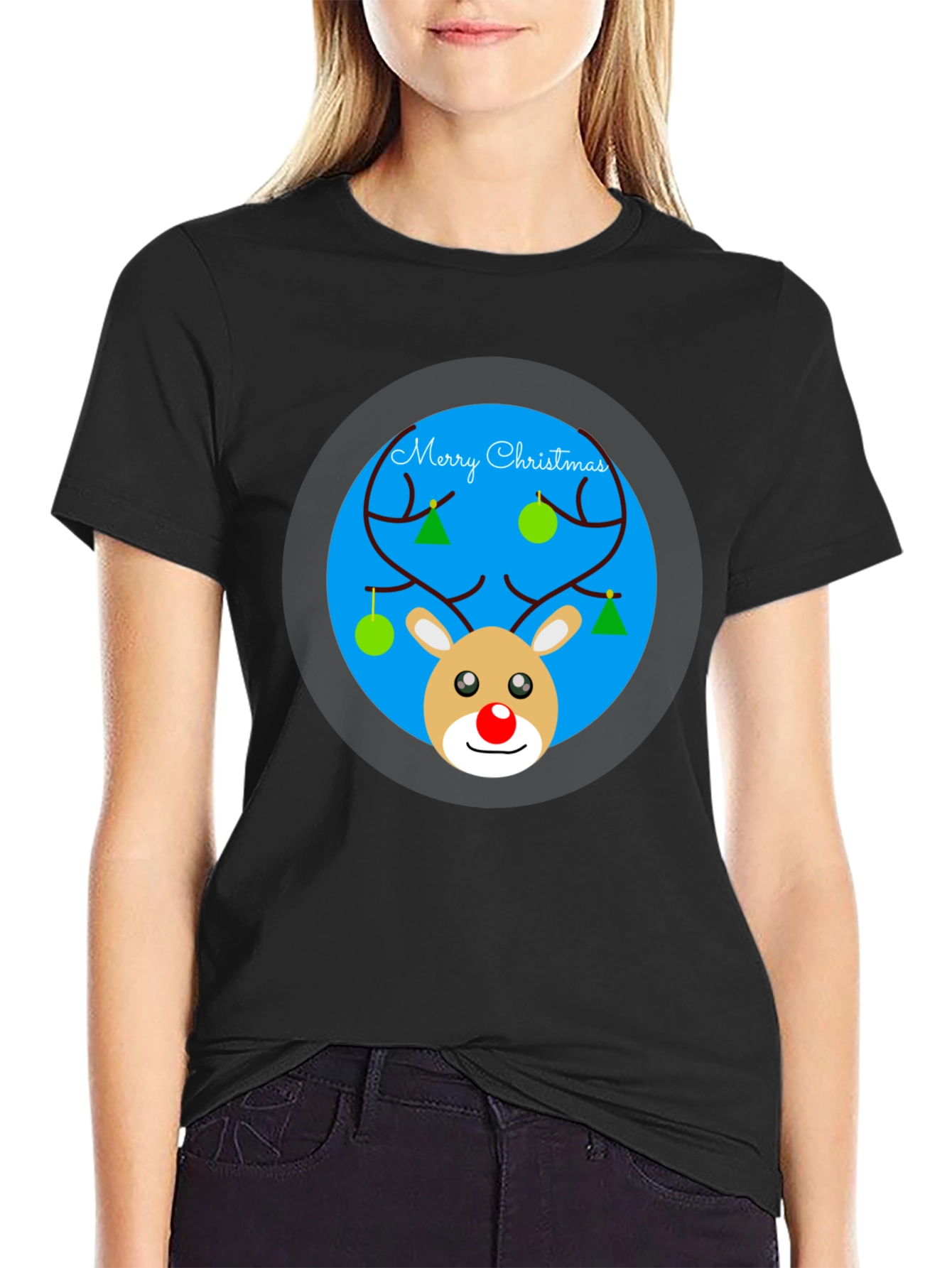 Festive Christmas Reindeer T-Shirt