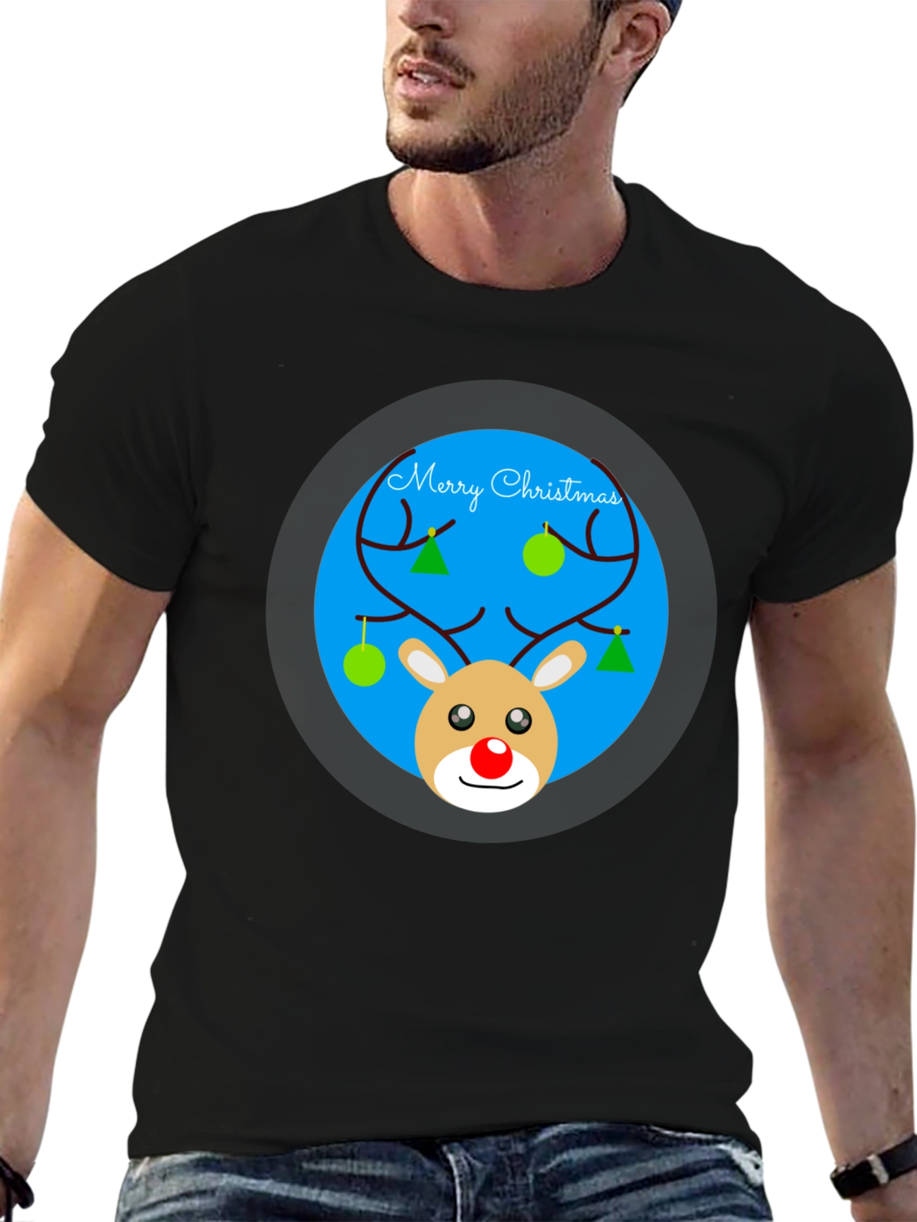Festive Christmas Reindeer T-Shirt