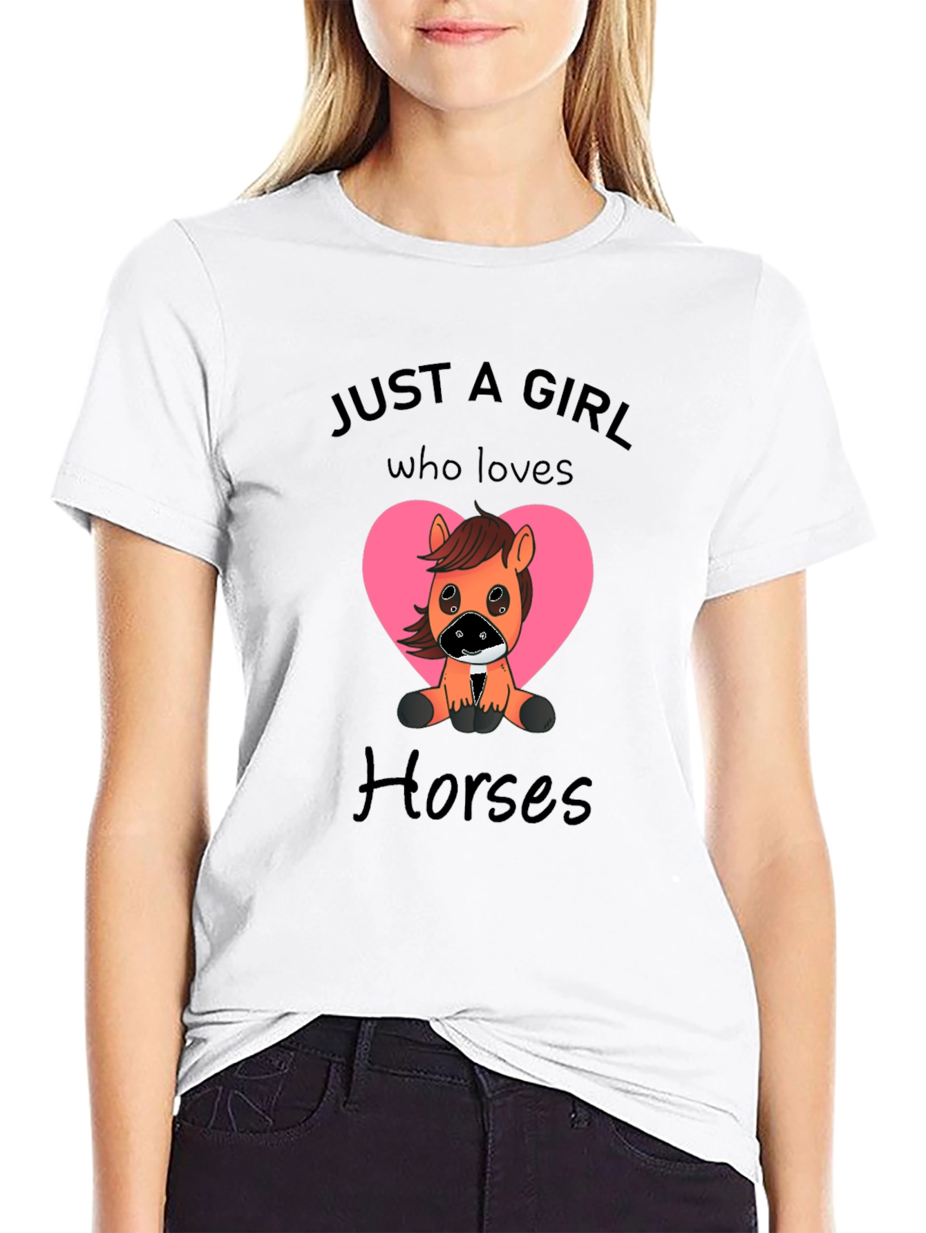 Just A Girl Who Loves Horses Graphic Tee