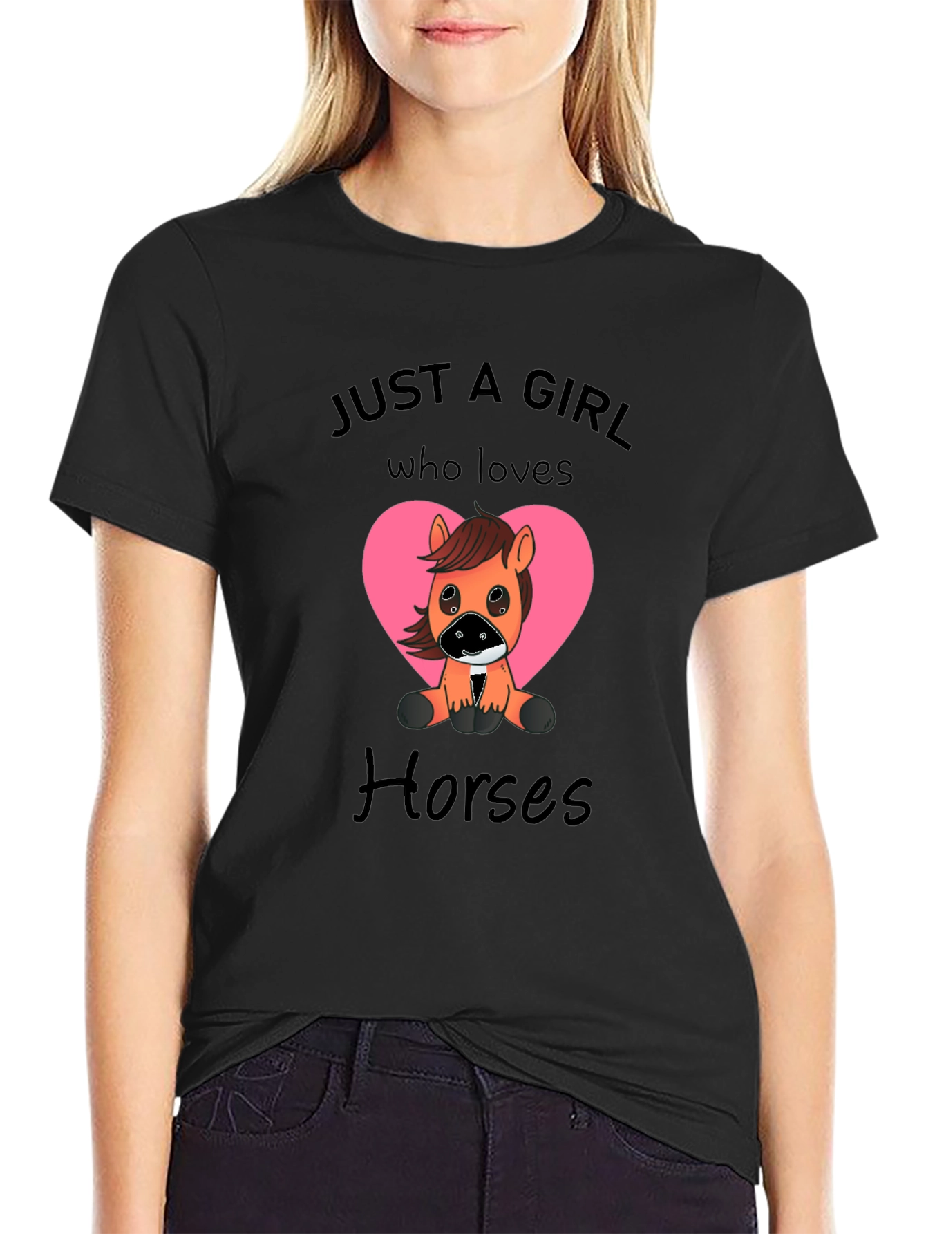 Just A Girl Who Loves Horses Graphic Tee