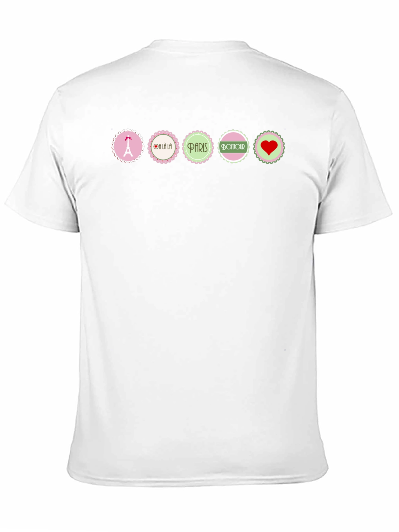 Parisian Chic Graphic T-Shirt - Eiffel Tower Bonjour Heart