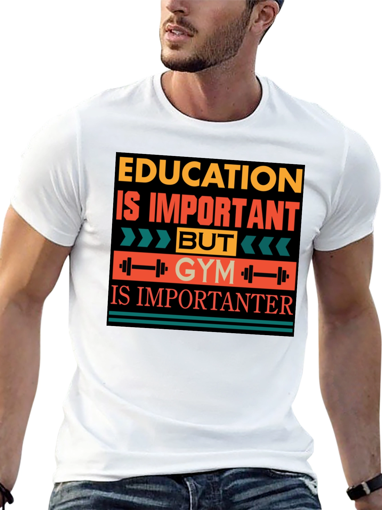 Education vs Gym T-Shirt