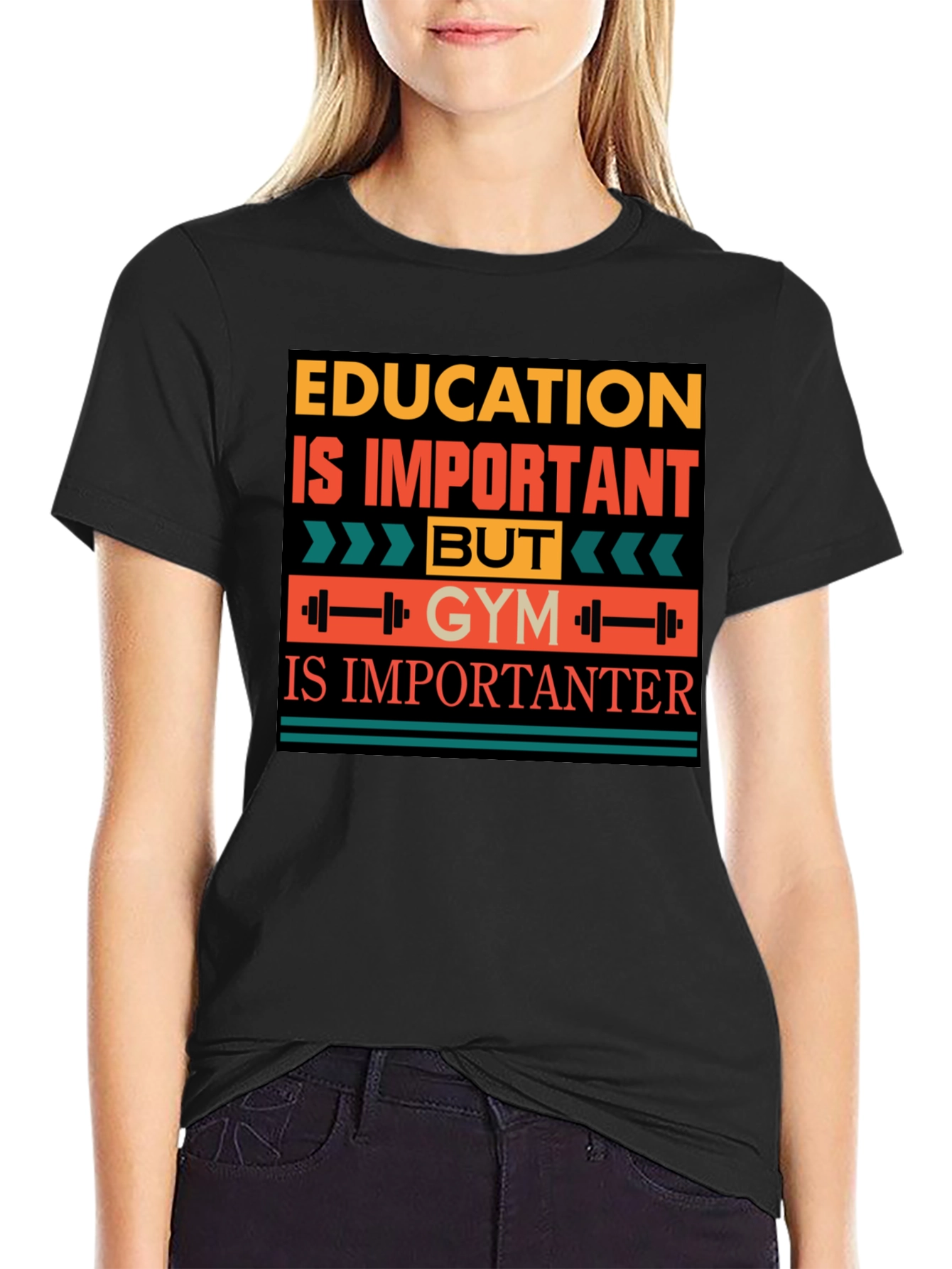 Education vs Gym T-Shirt