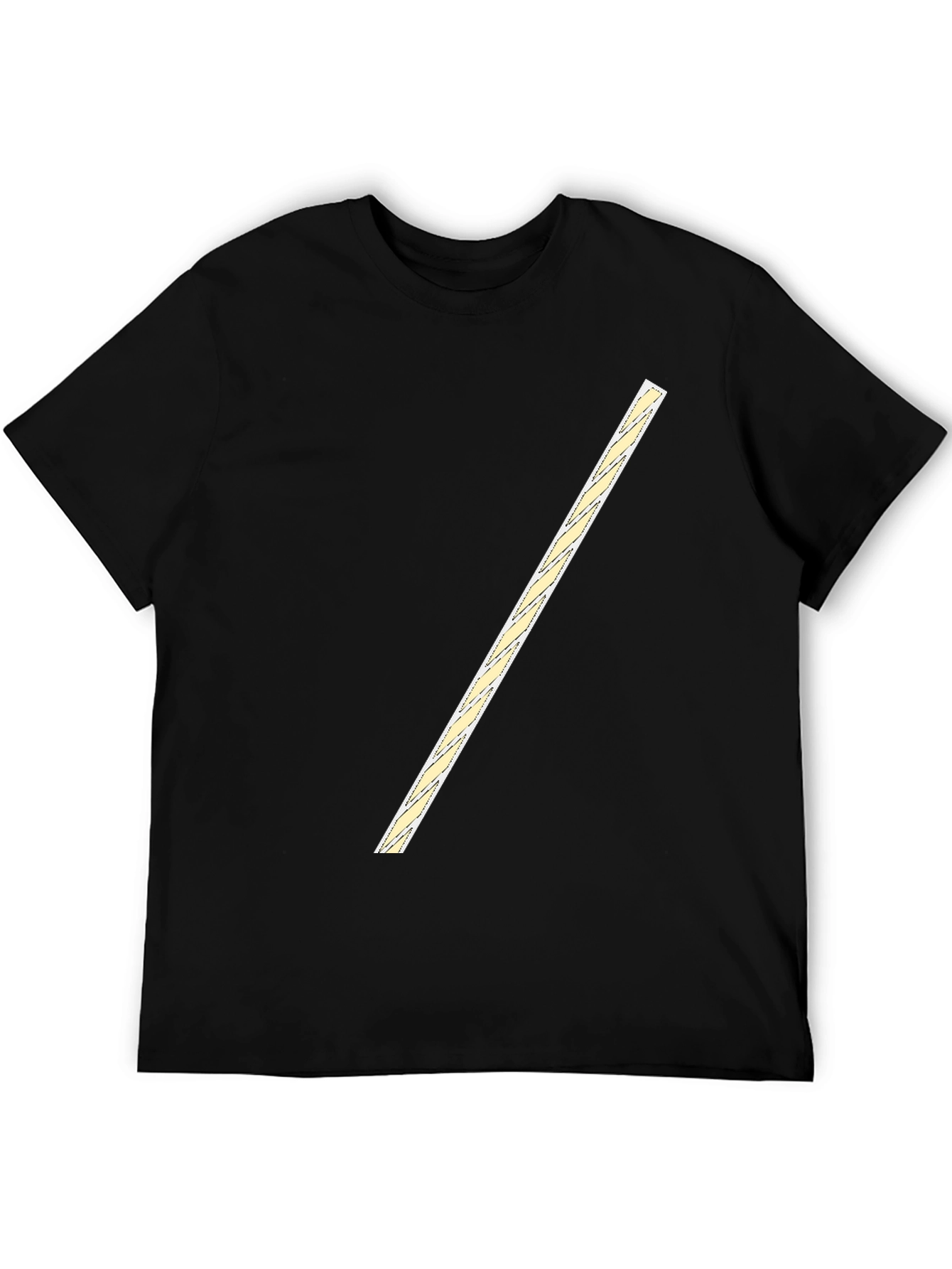 Mens Solid Black Crew Neck Short Sleeve T-Shirt