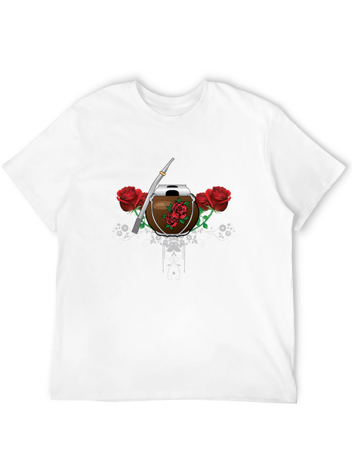 Mate Cup & Roses Graphic T-Shirt