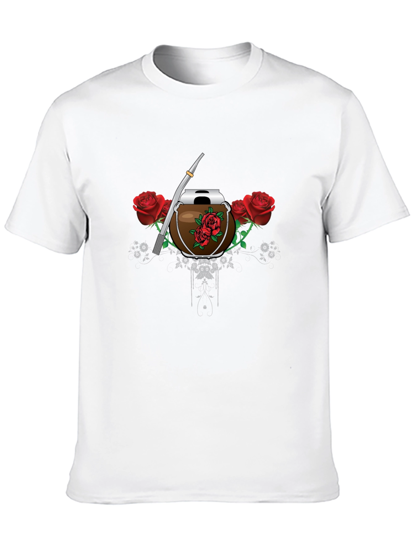 Mate Cup & Roses Graphic T-Shirt