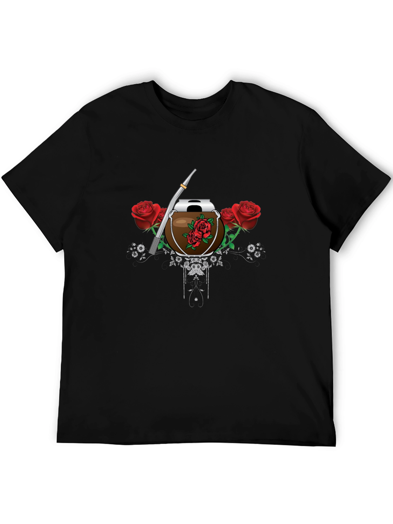 Mate Cup & Roses Graphic T-Shirt