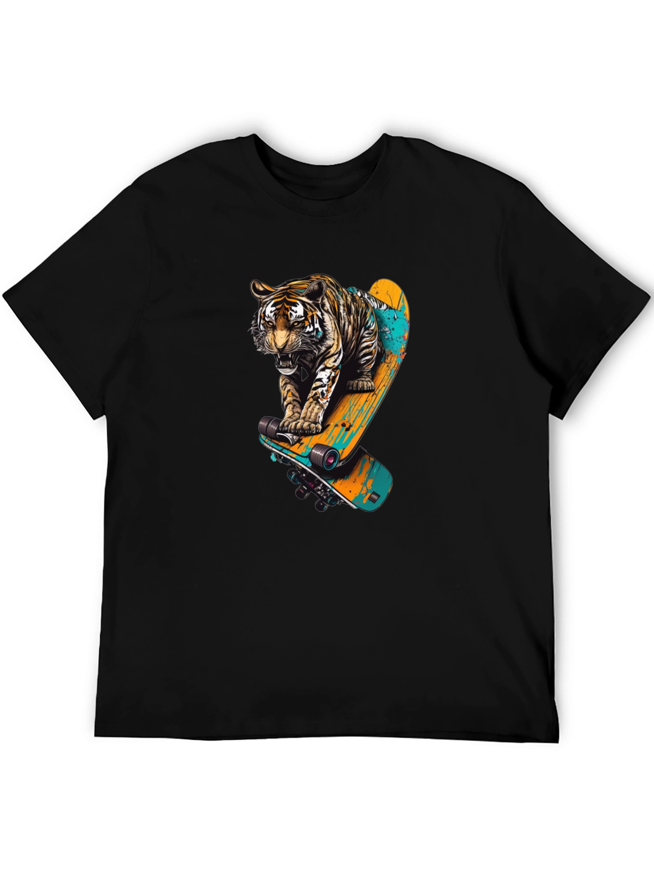 Tiger Skateboard Graphic T-Shirt