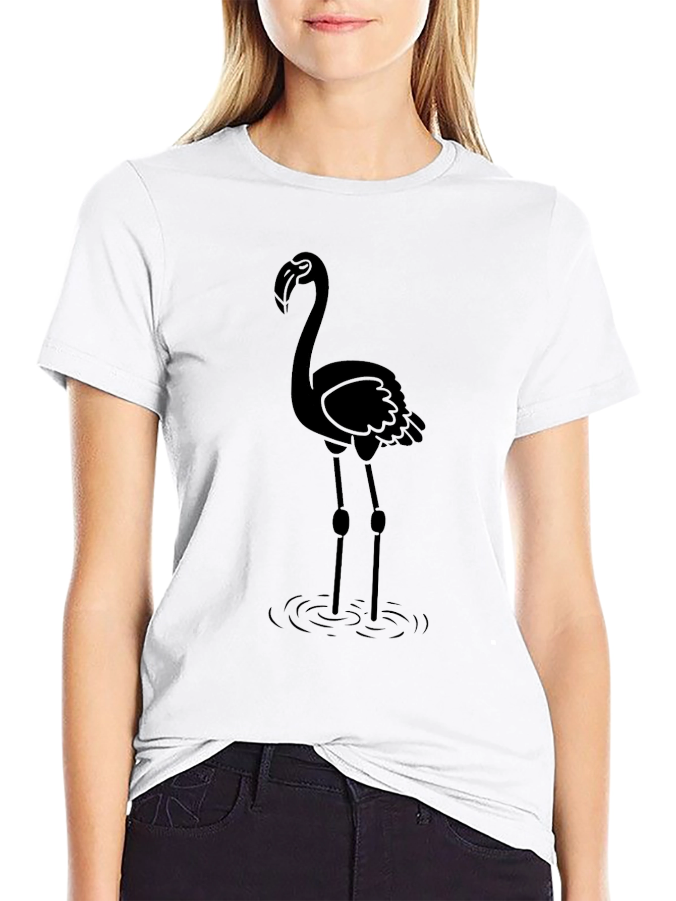 Black Flamingo Graphic T-Shirt for Men