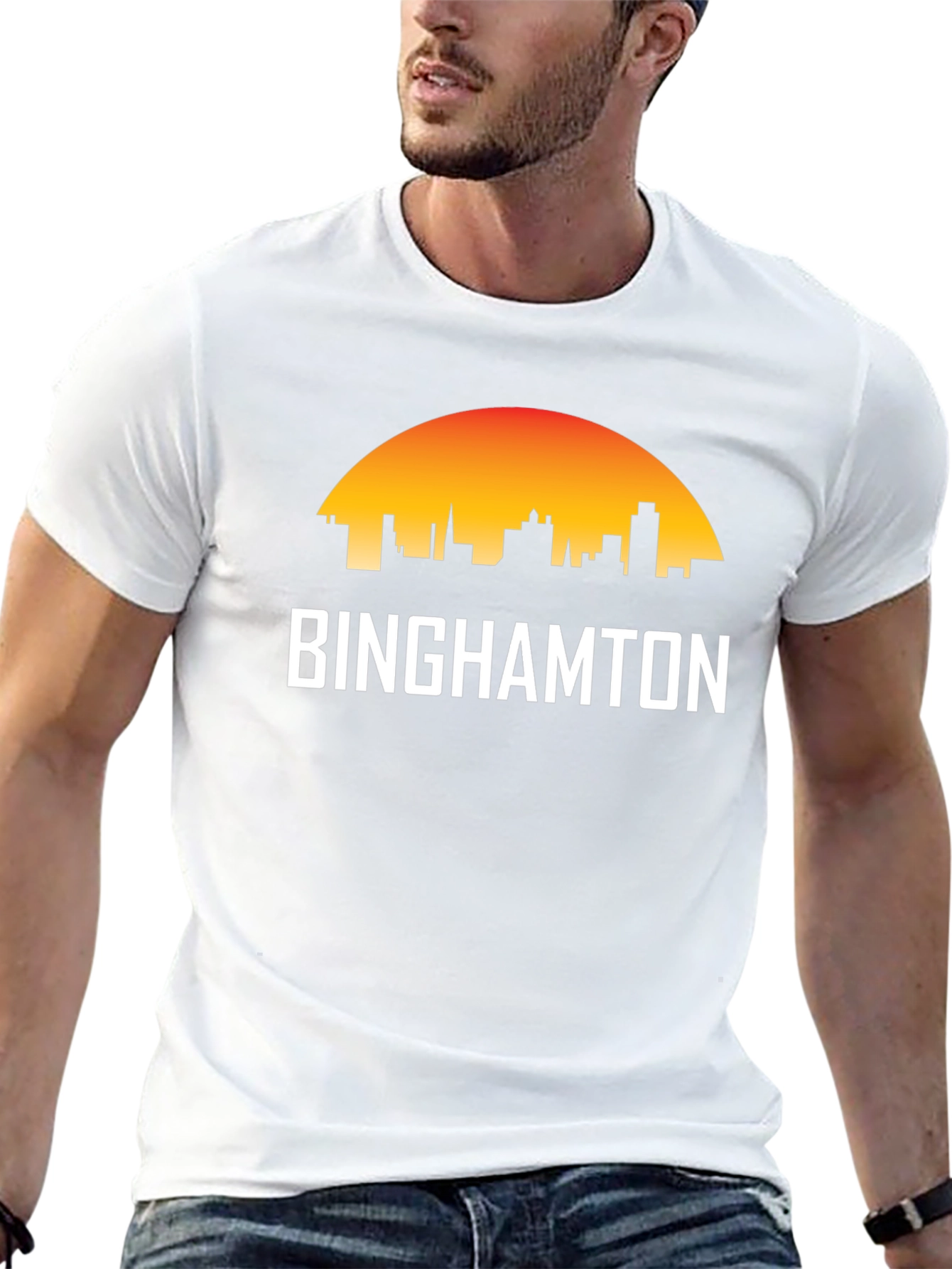 Binghamton Skyline Graphic Tee - Cityscape Shirt