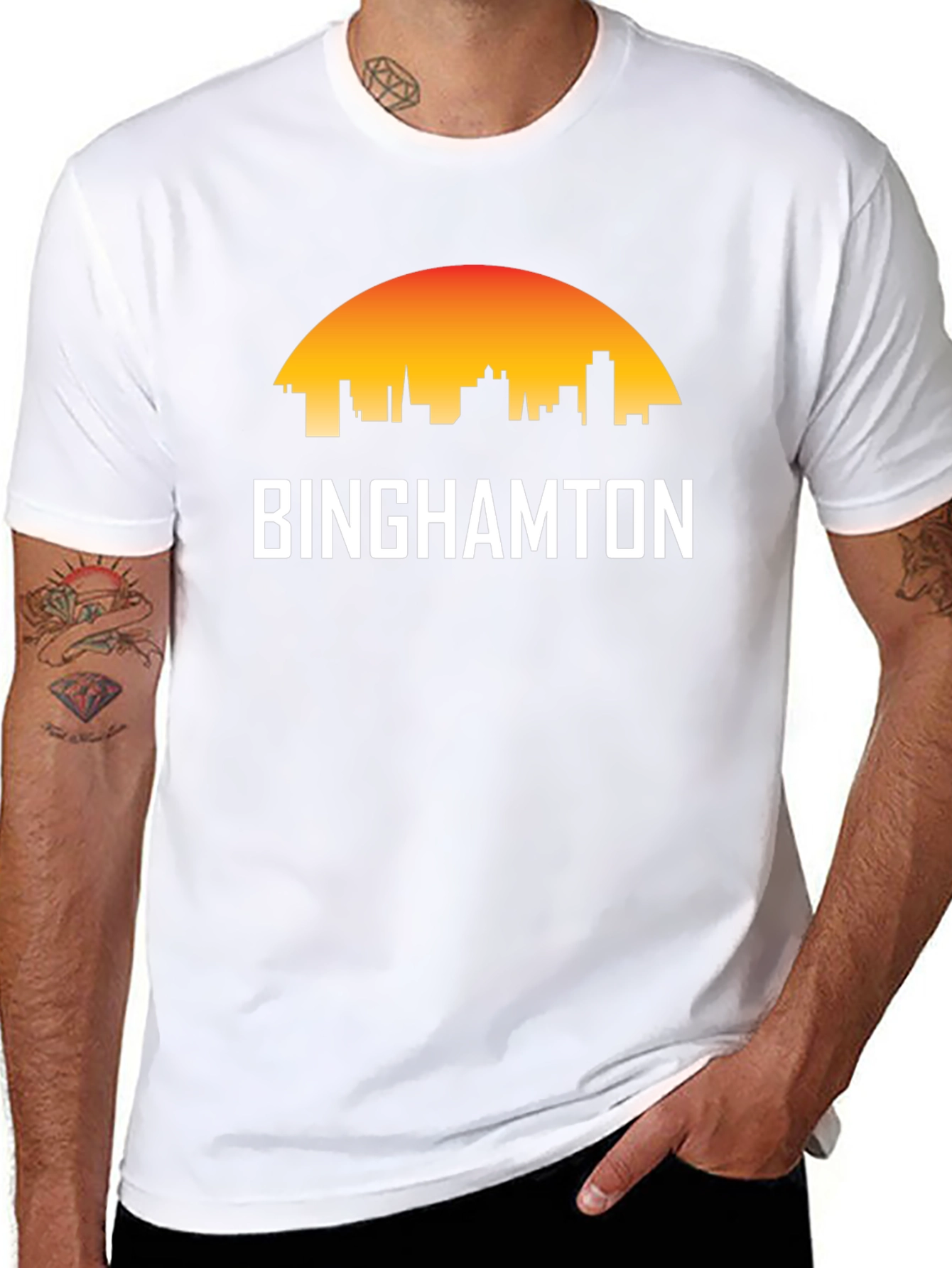 Binghamton Skyline Graphic Tee - Cityscape Shirt