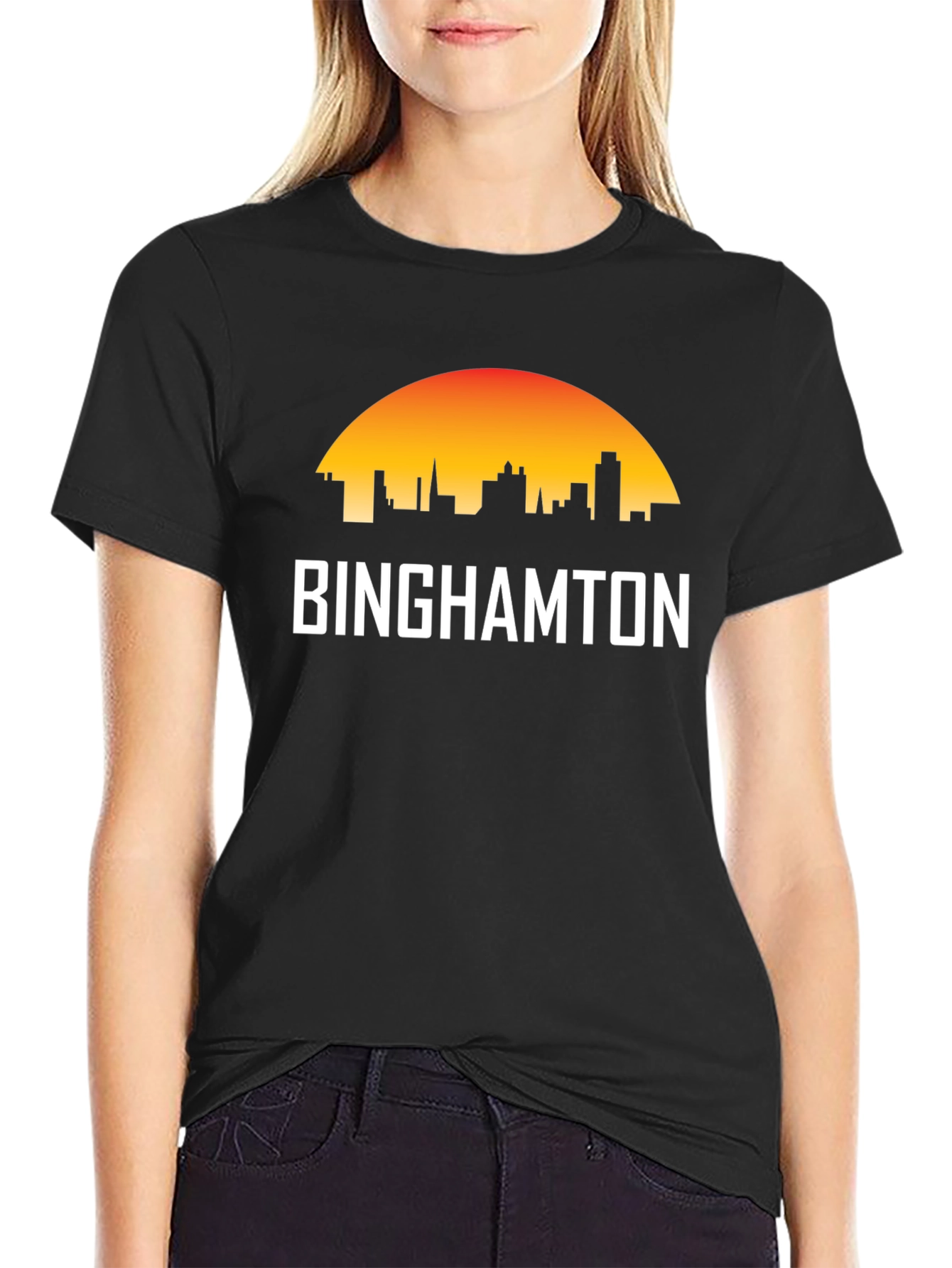 Binghamton Skyline Graphic Tee - Cityscape Shirt