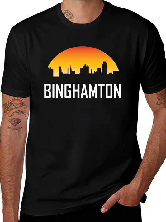 Binghamton Skyline Graphic Tee - Cityscape Shirt