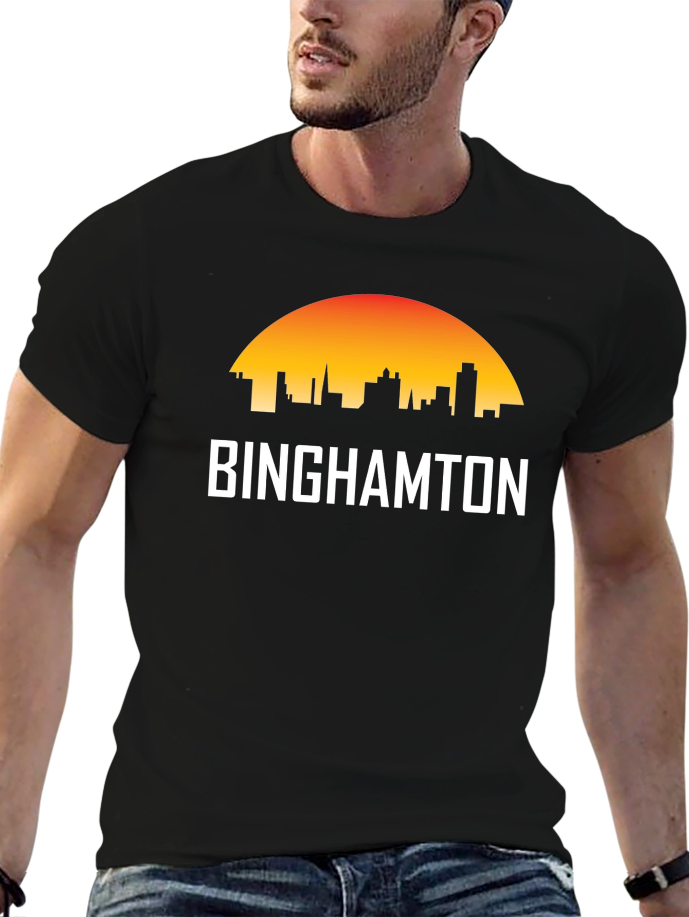 Binghamton Skyline Graphic Tee - Cityscape Shirt