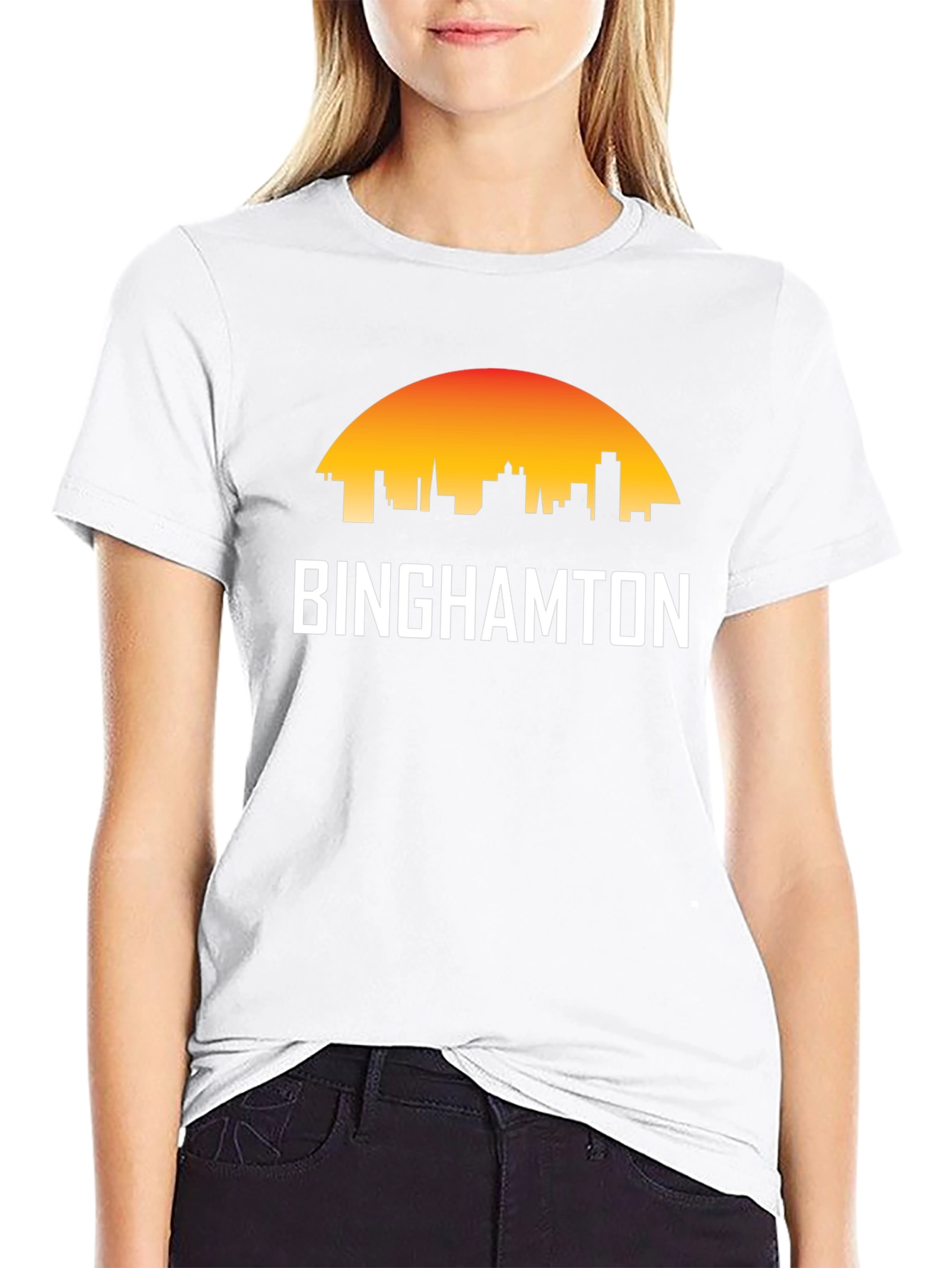 Binghamton Skyline Graphic Tee - Cityscape Shirt