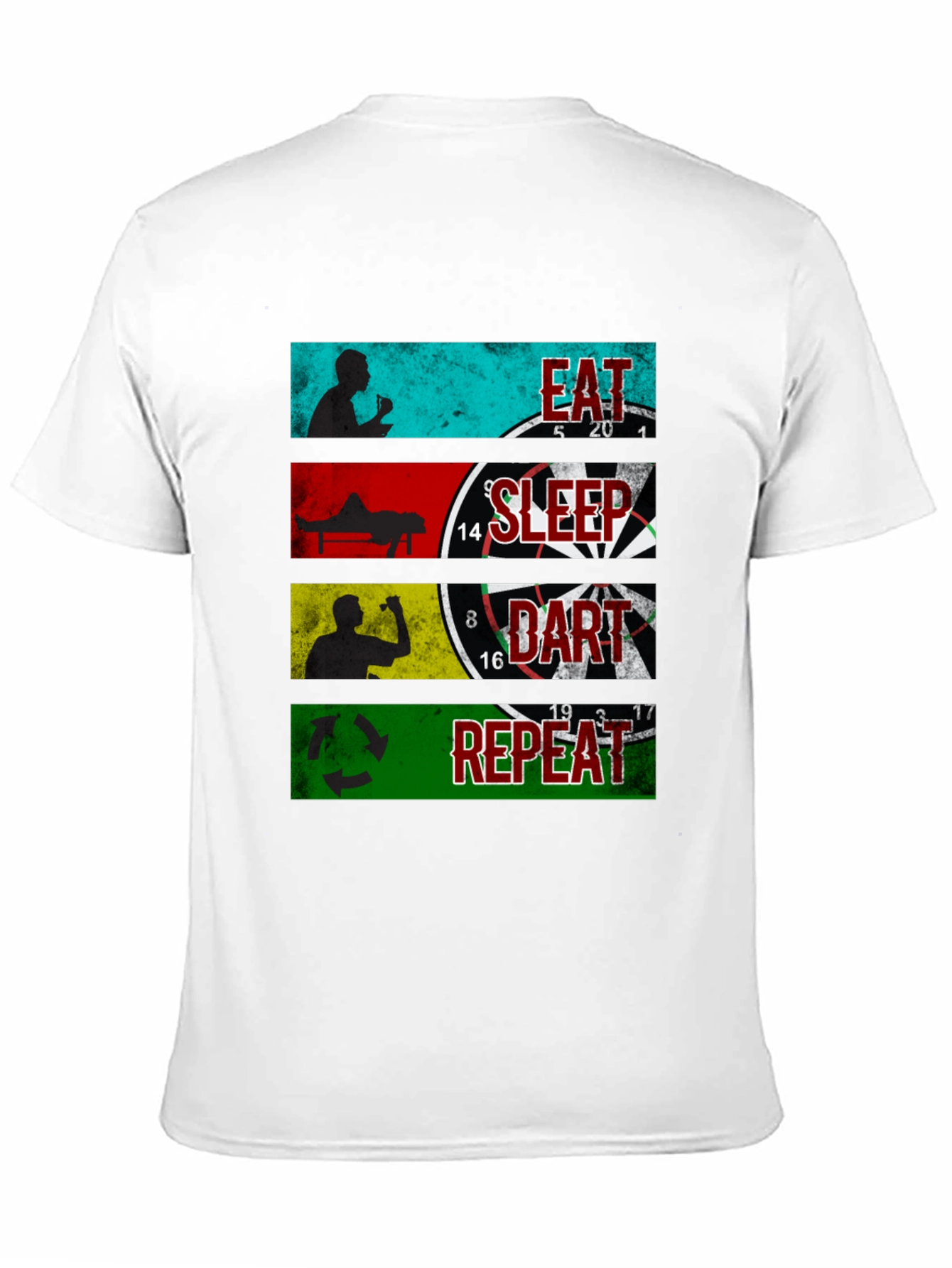 Eat Sleep Dart Repeat Graphic Tee - Black