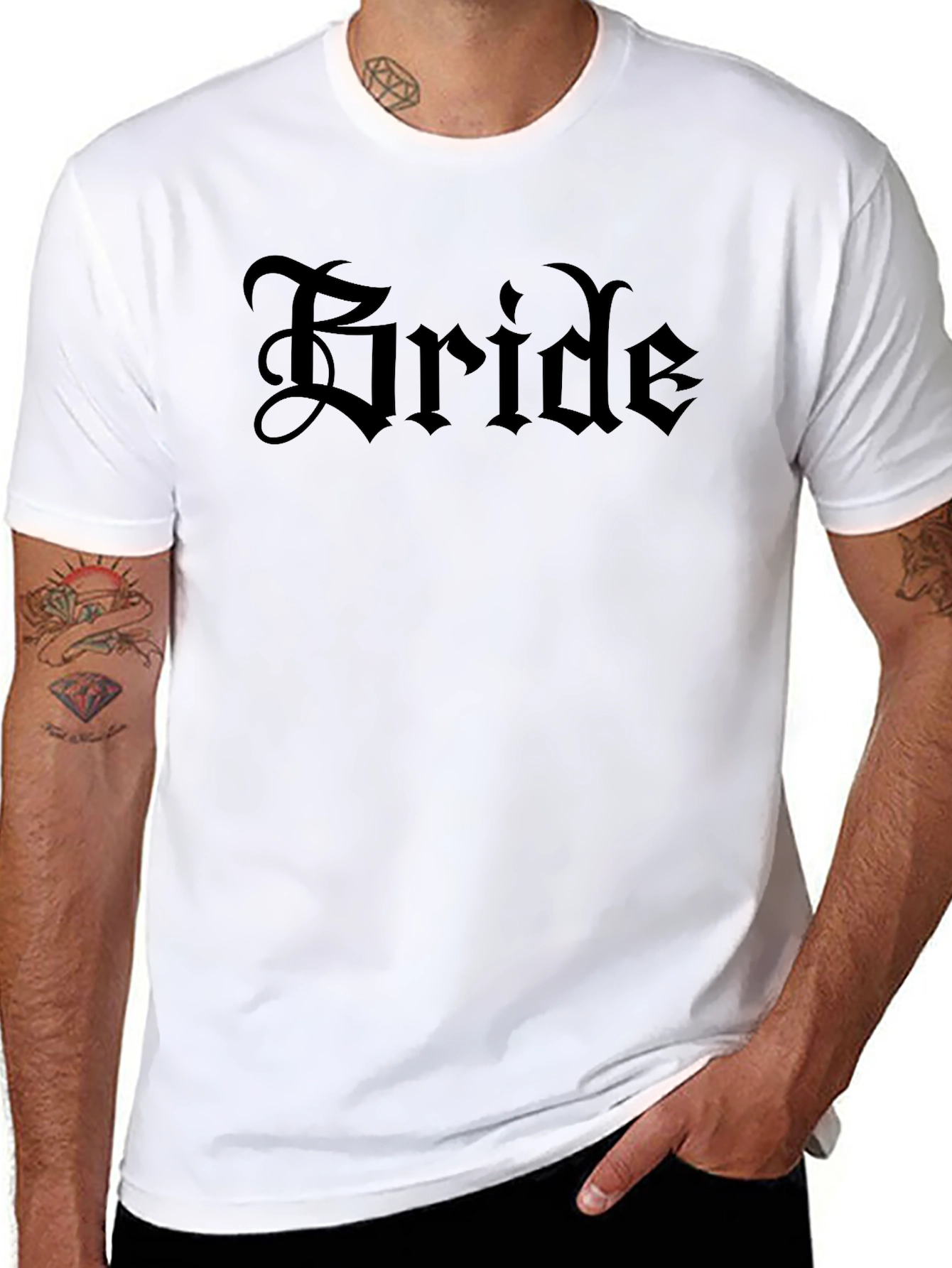 Bride Gothic Text T-Shirt - Black