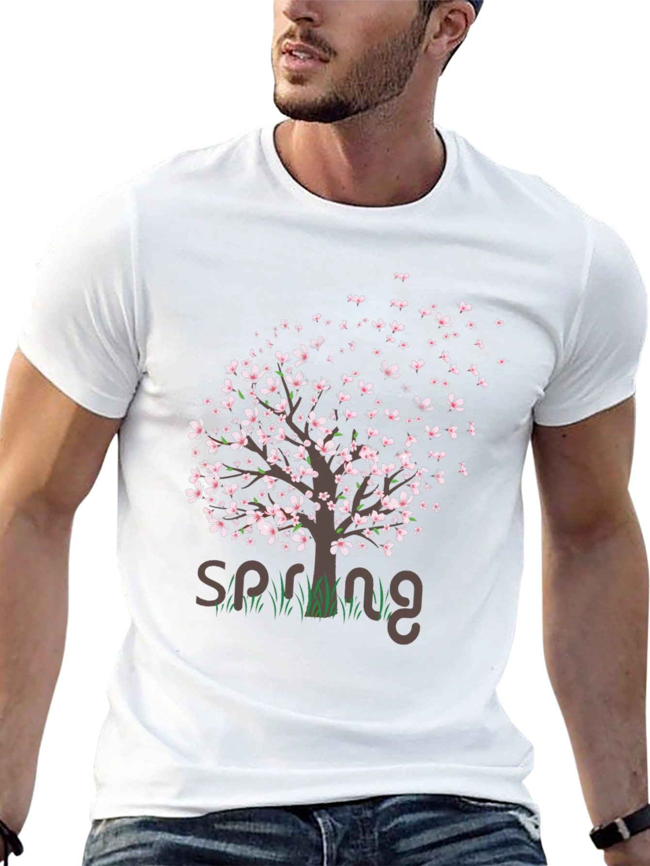 Spring Blossom Graphic T-Shirt - Nature Inspired Design