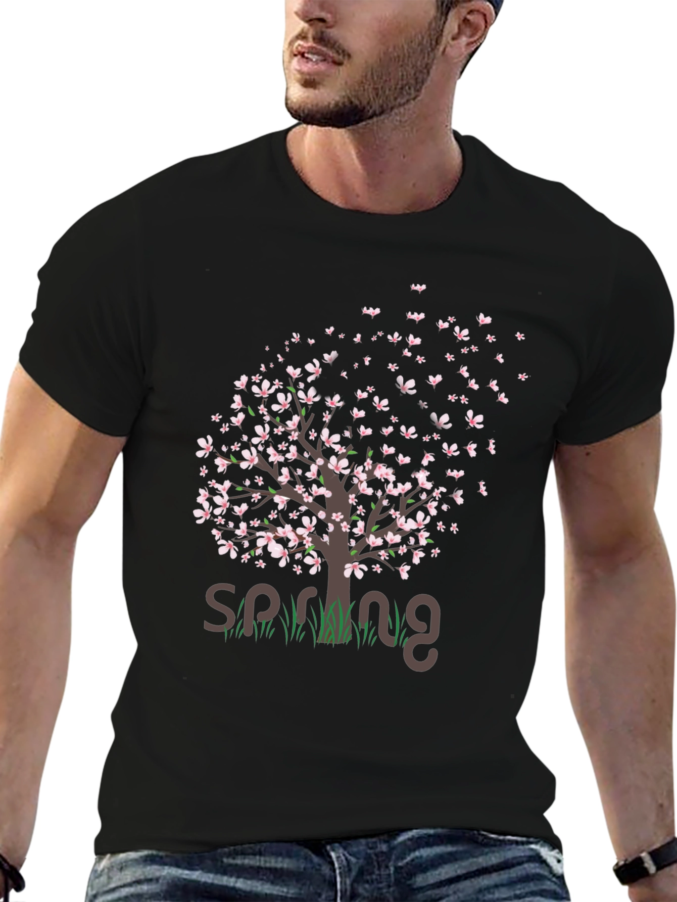 Spring Blossom Graphic T-Shirt - Nature Inspired Design