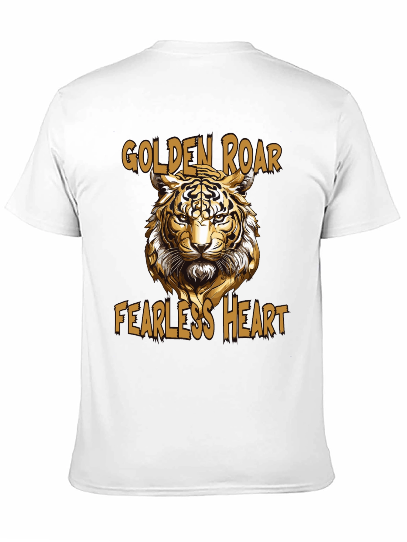 Golden Roar Tiger Graphic Tee - Fearless Heart