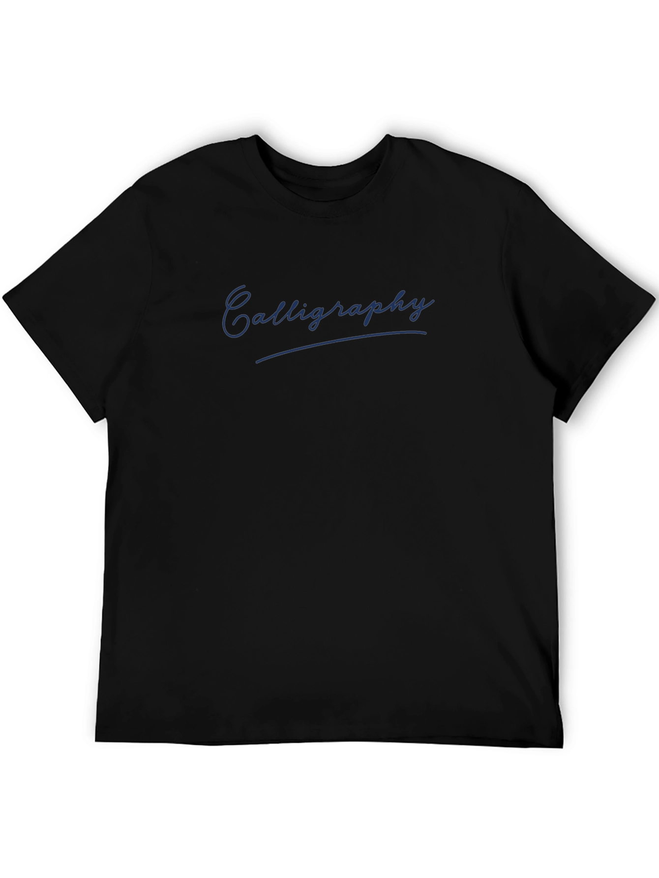 Calligraphy Print Black T-Shirt
