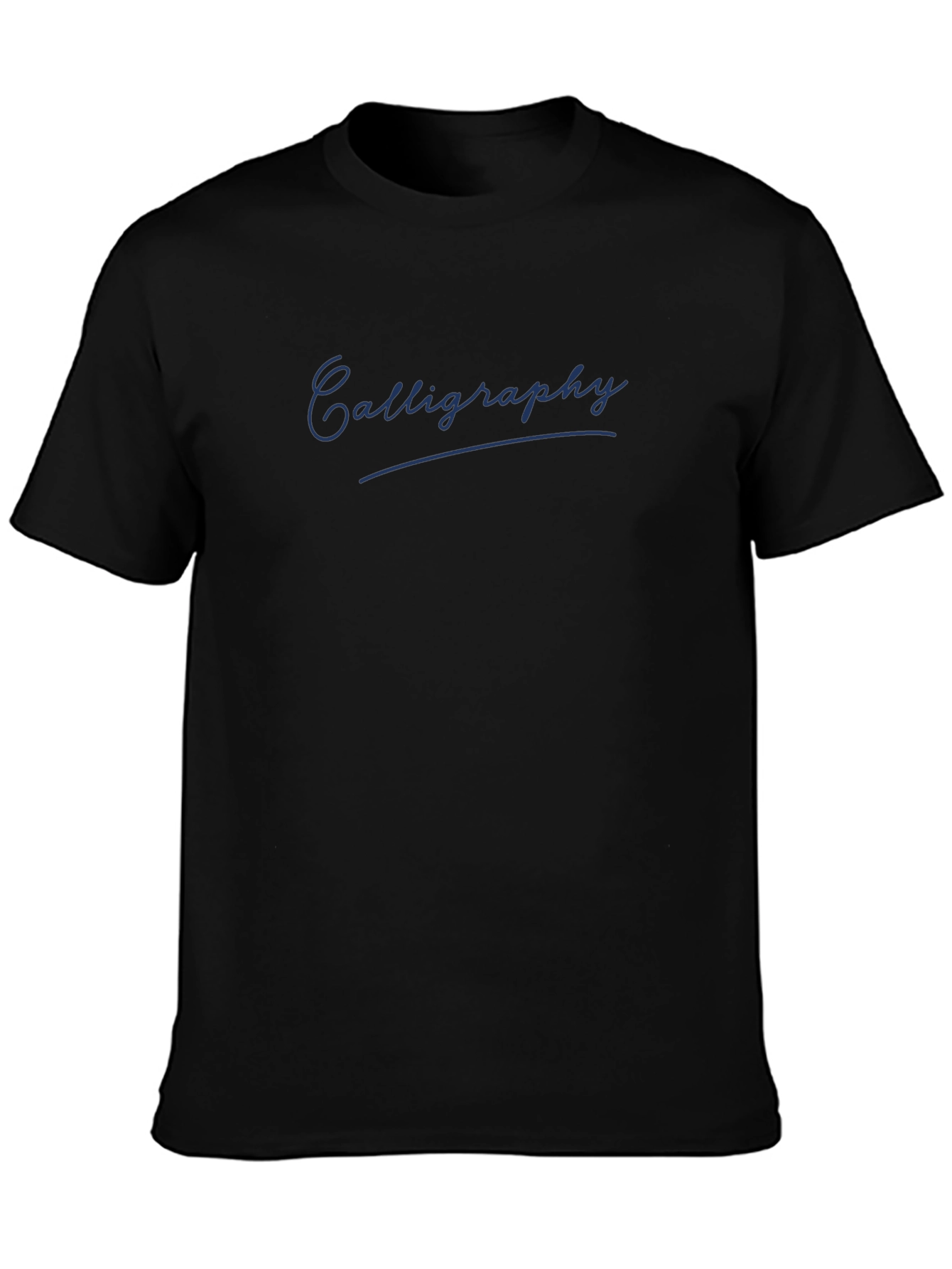 Calligraphy Print Black T-Shirt