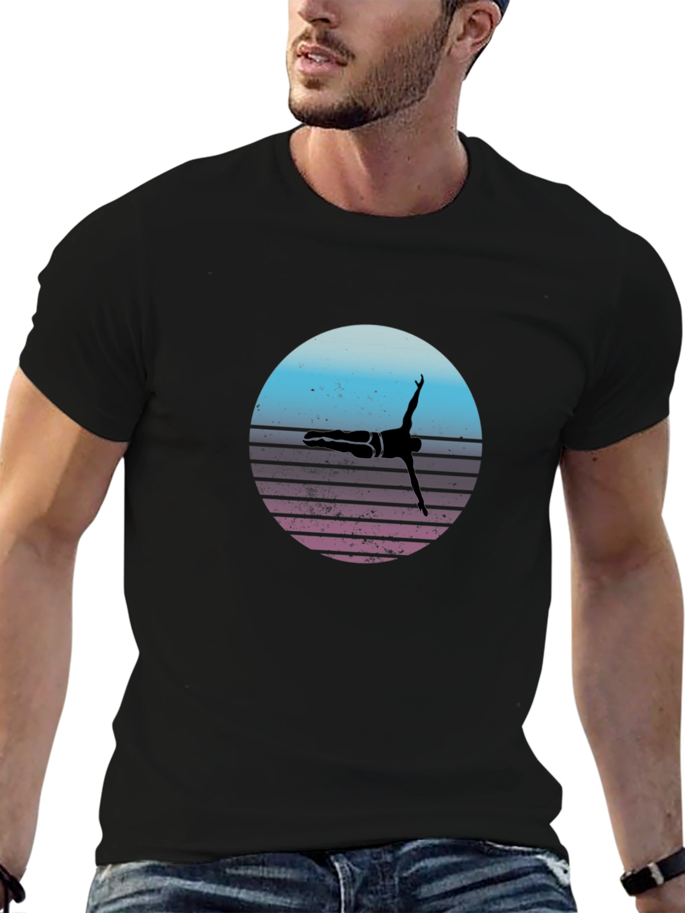 Retro Diver Silhouette T-Shirt