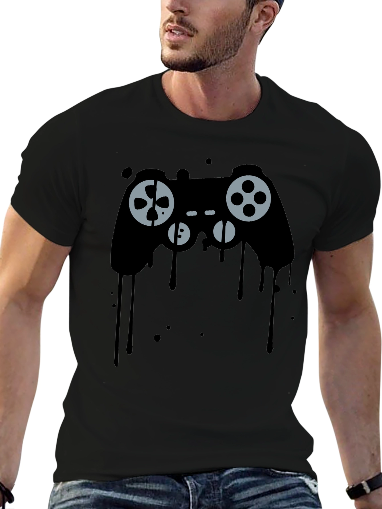 Dripping Game Controller Graphic Tee - Gamer Style