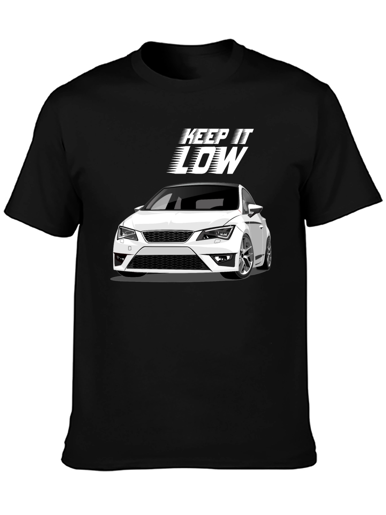 Keep it Low Car Graphic Black T-Shirt