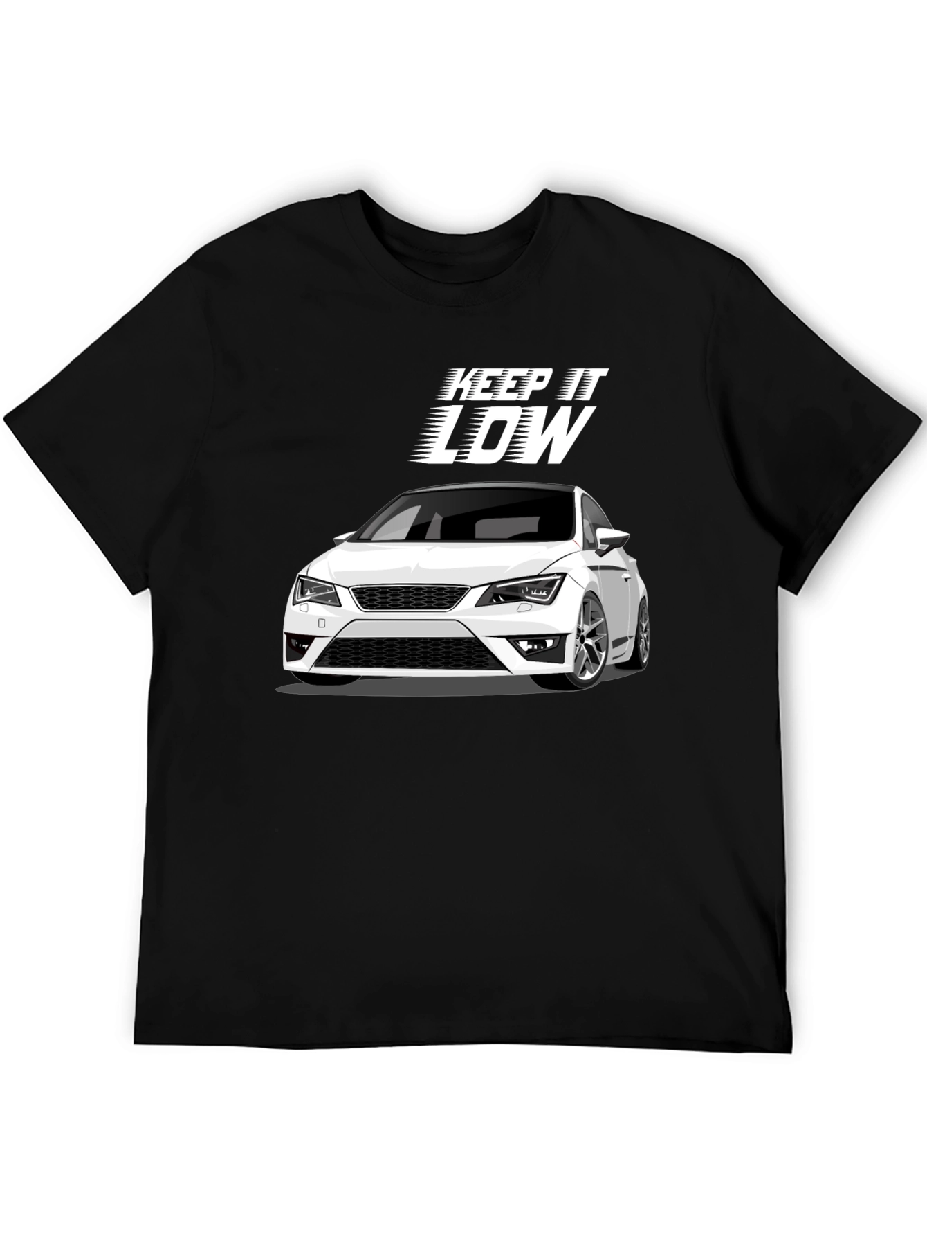 Keep it Low Car Graphic Black T-Shirt