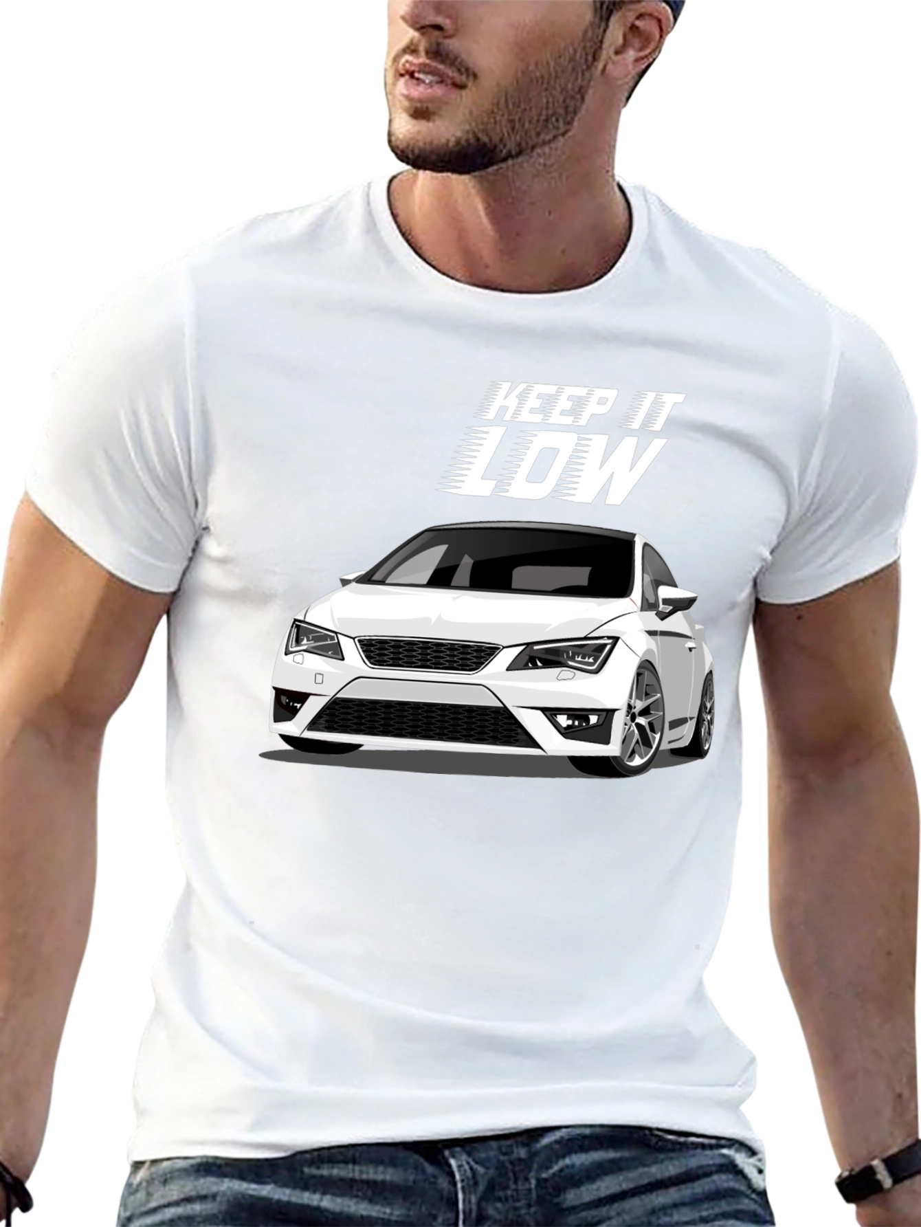 Keep it Low Car Graphic Black T-Shirt