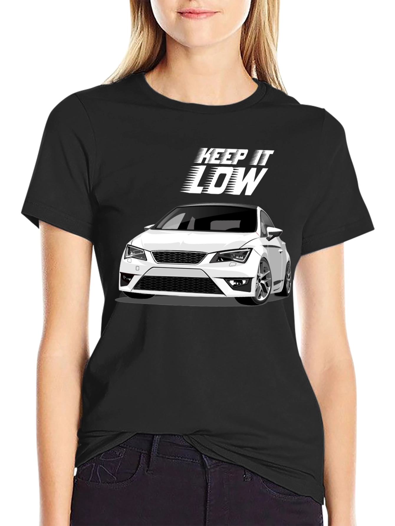Keep it Low Car Graphic Black T-Shirt