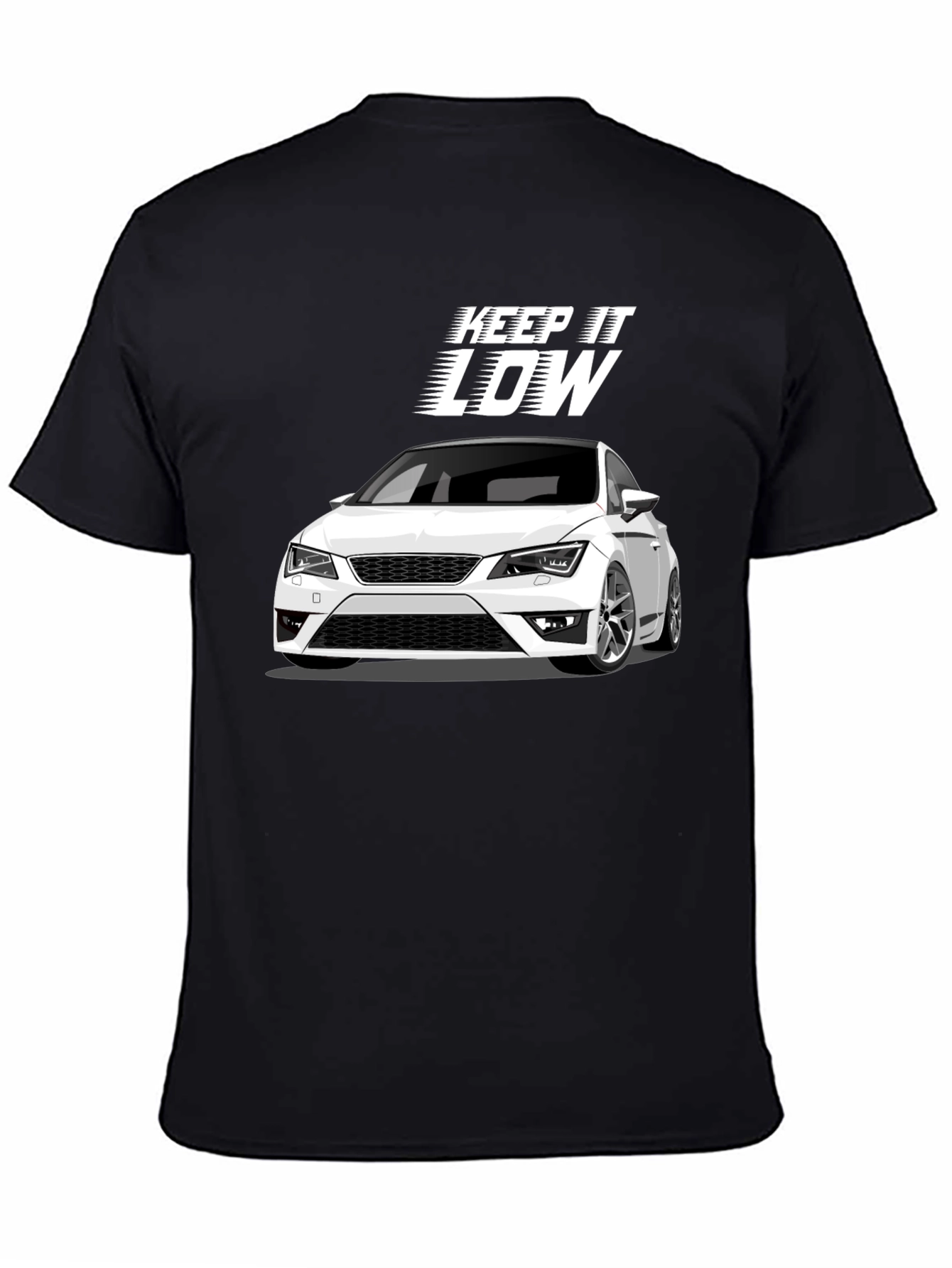 Keep it Low Car Graphic Black T-Shirt