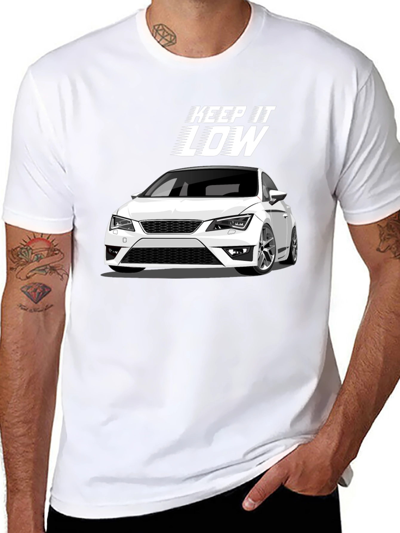 Keep it Low Car Graphic Black T-Shirt